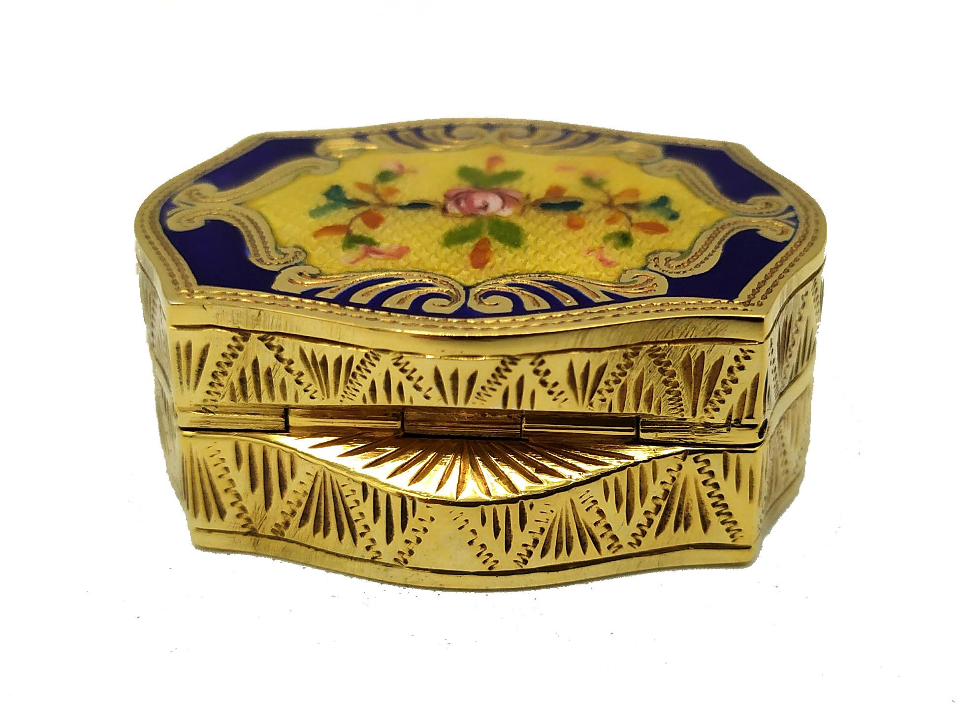 Hand-Carved Pill Box Silver Sterling Enamel Art Nouveau style Salimbeni