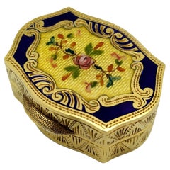 Pill Box Silver Sterling Enamel Art Nouveau style Salimbeni