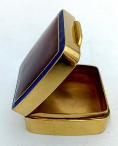 Pill Box slightly rounded sides enamels on guilloché Sterling Silver Salimbeni