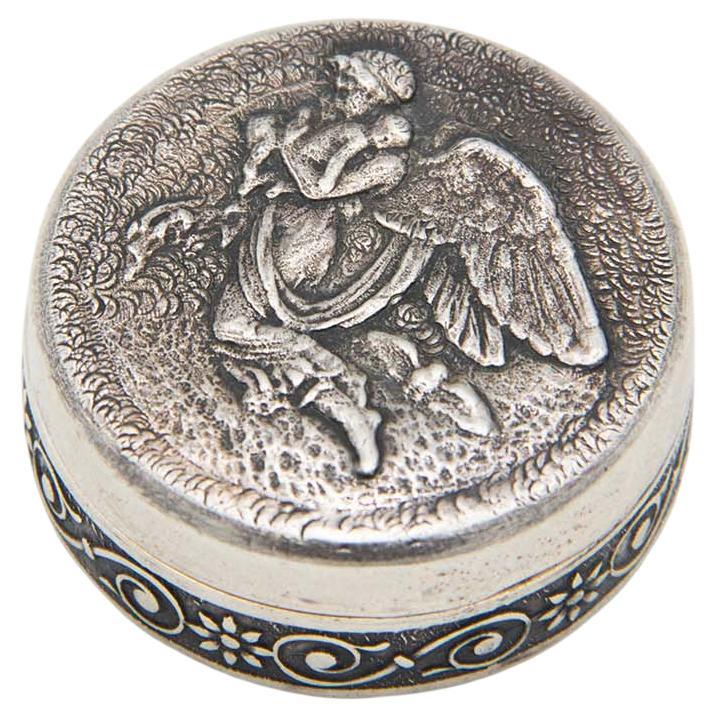 Pill box with guardian angel engraving For Sale