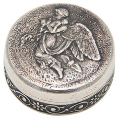 Pill box with guardian angel engraving Pill box with guardian angel engraving