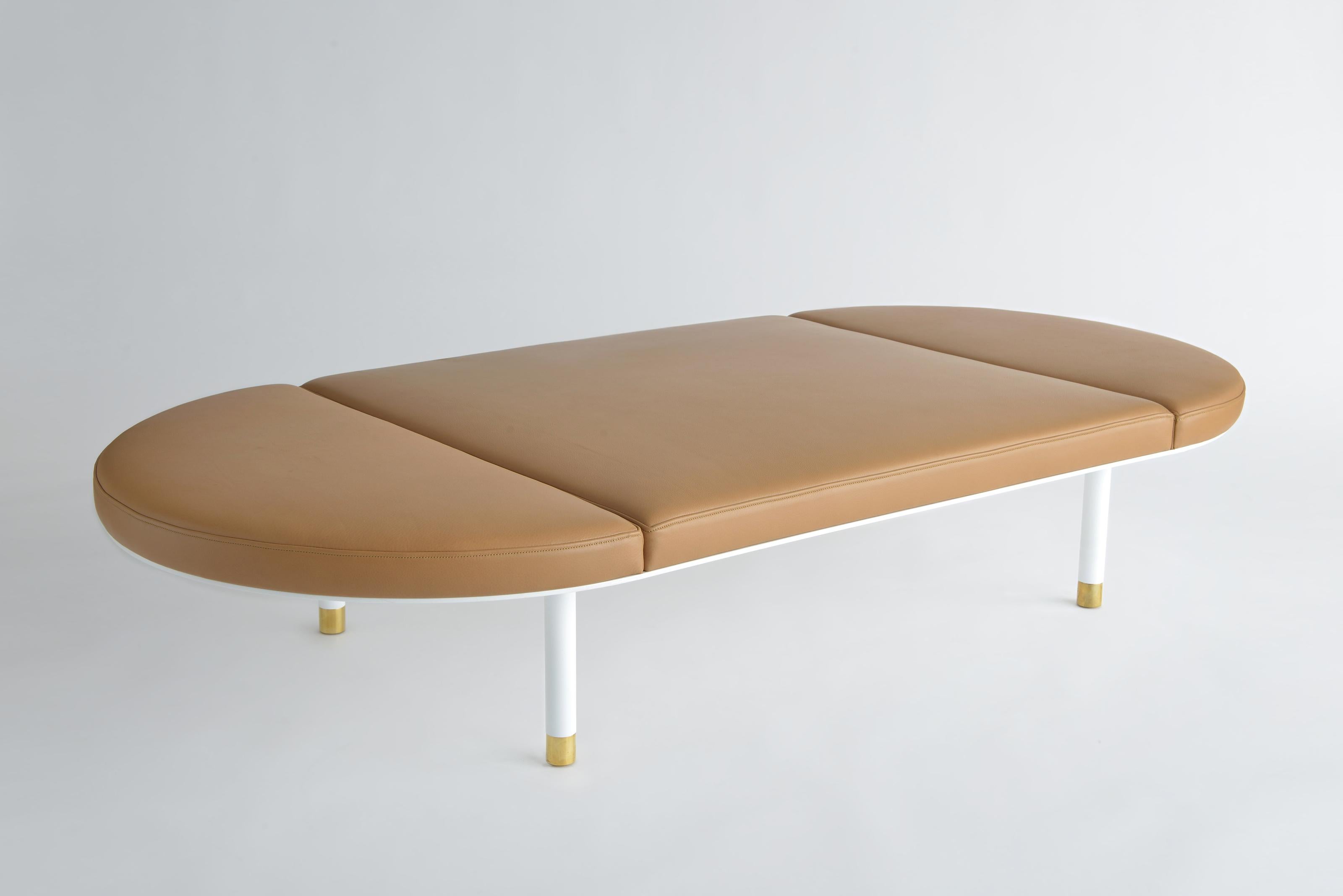 Modern Pill Leather Daybed by Phase Design For Sale