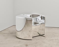 Pill Lounge, Glossy Steel Designer Chair, Limited Edition
