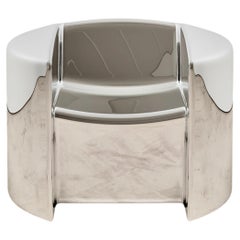 Pill Lounge, Glossy Steel Designer Chair, Limited Edition