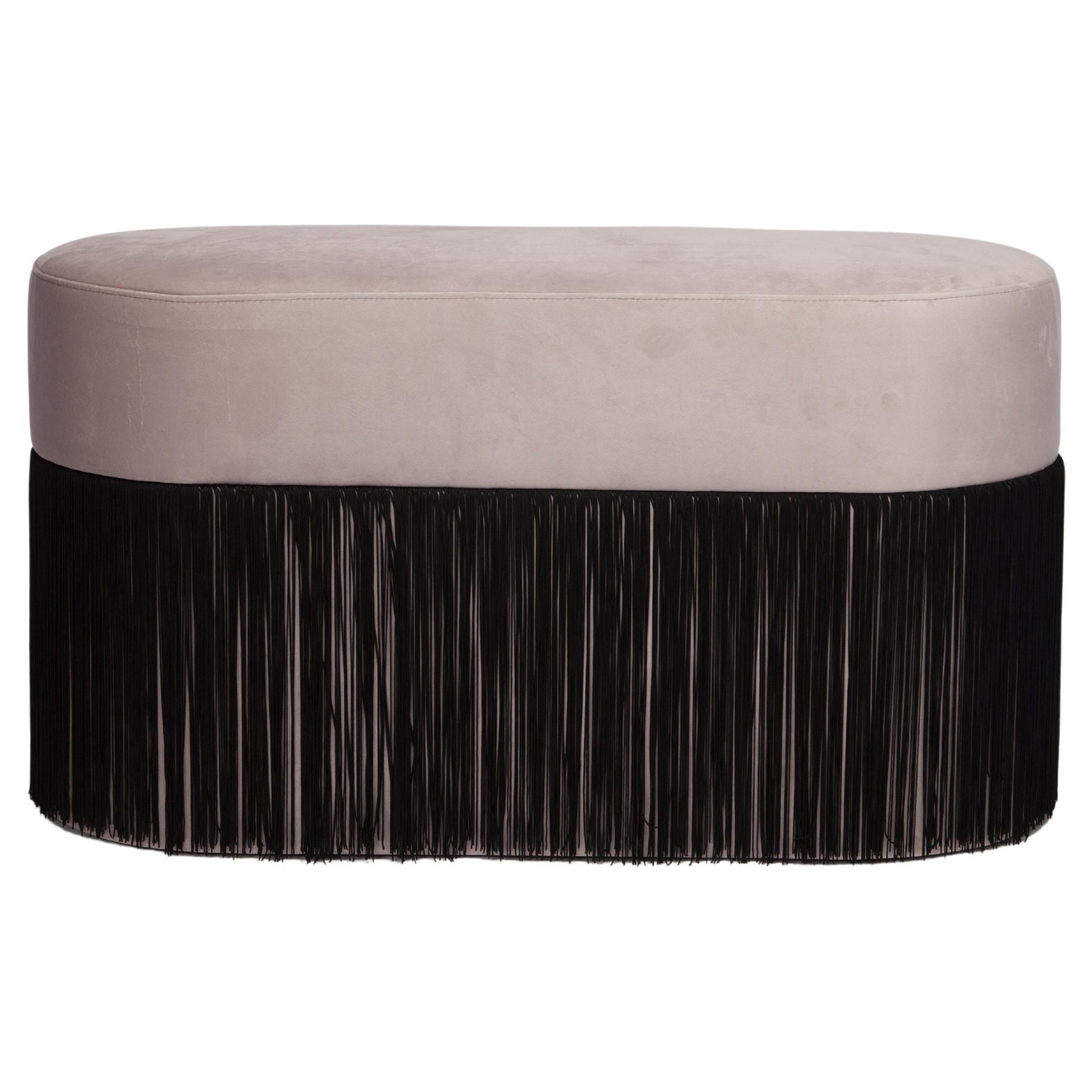 Pill Pouf L by Houtique, Pink and Black