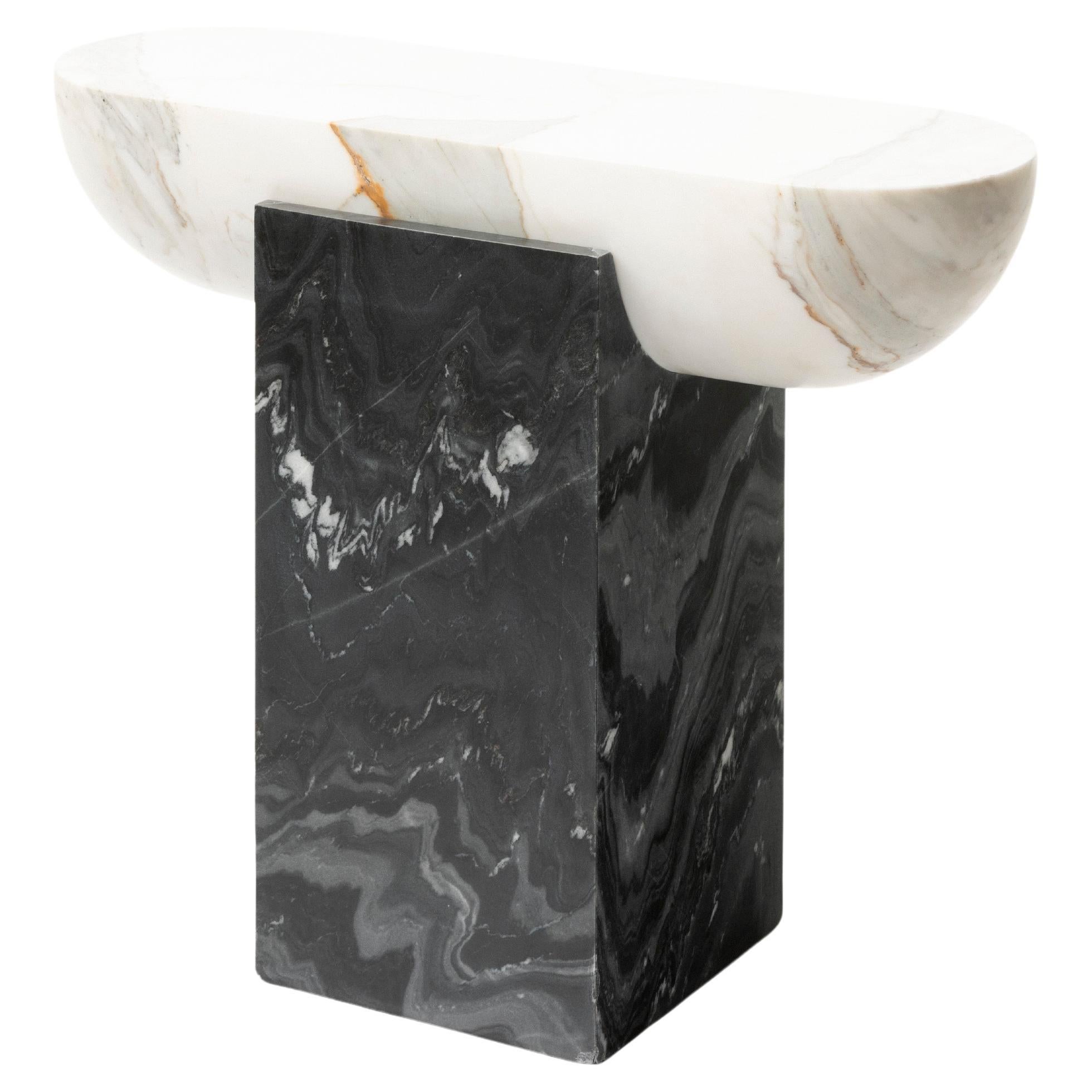 Pill Table, Contemporary Italian Marble Drink Table For Sale