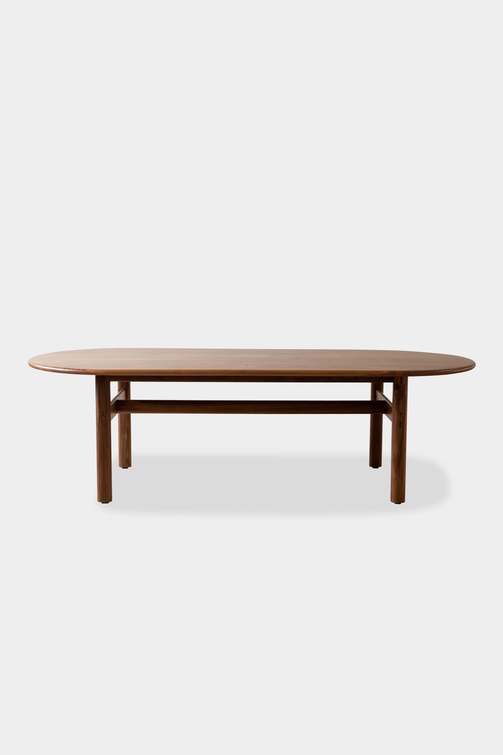 pill shaped dining table