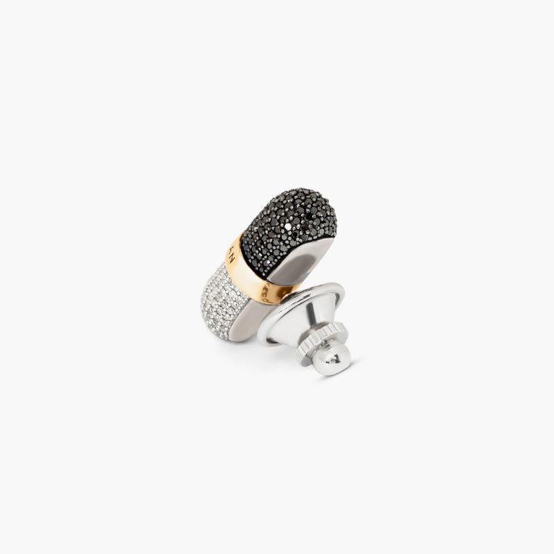 Pill XXV Collection - Micro Pave Pill pin with diamond and 18K gold

Tateossian has crafted an exclusive collection for the Elton John Aids Foundation, helping to contribute to their efforts in creating an HIV free future. Tateossian will be