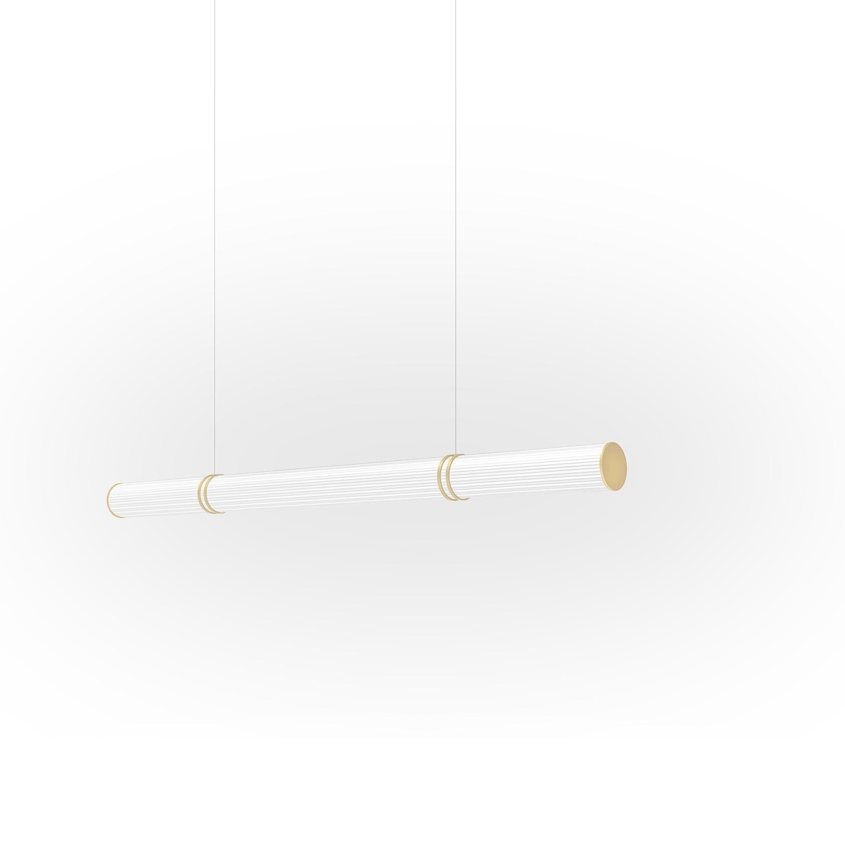 XXI secolo e contemporaneo Lampada a sospensione contemporanea Pillar 100 Linear Greene & Greene in alluminio di JSPR in vendita
