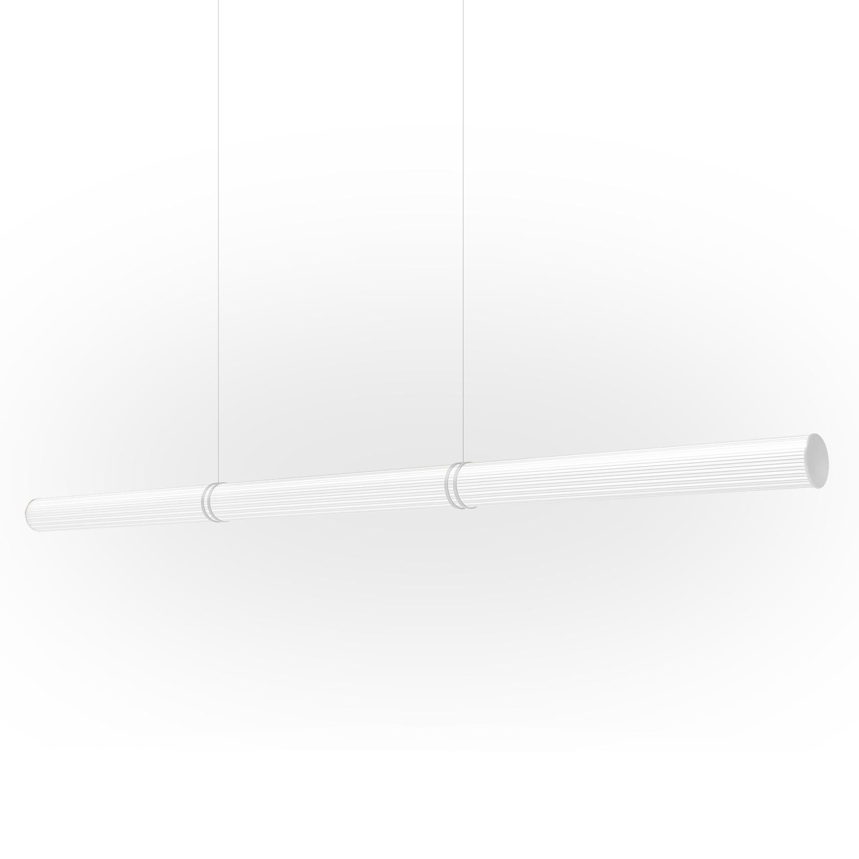 Lampada a sospensione contemporanea Pillar 150 Linear in alluminio anodizzato nero di JSPR in vendita 2