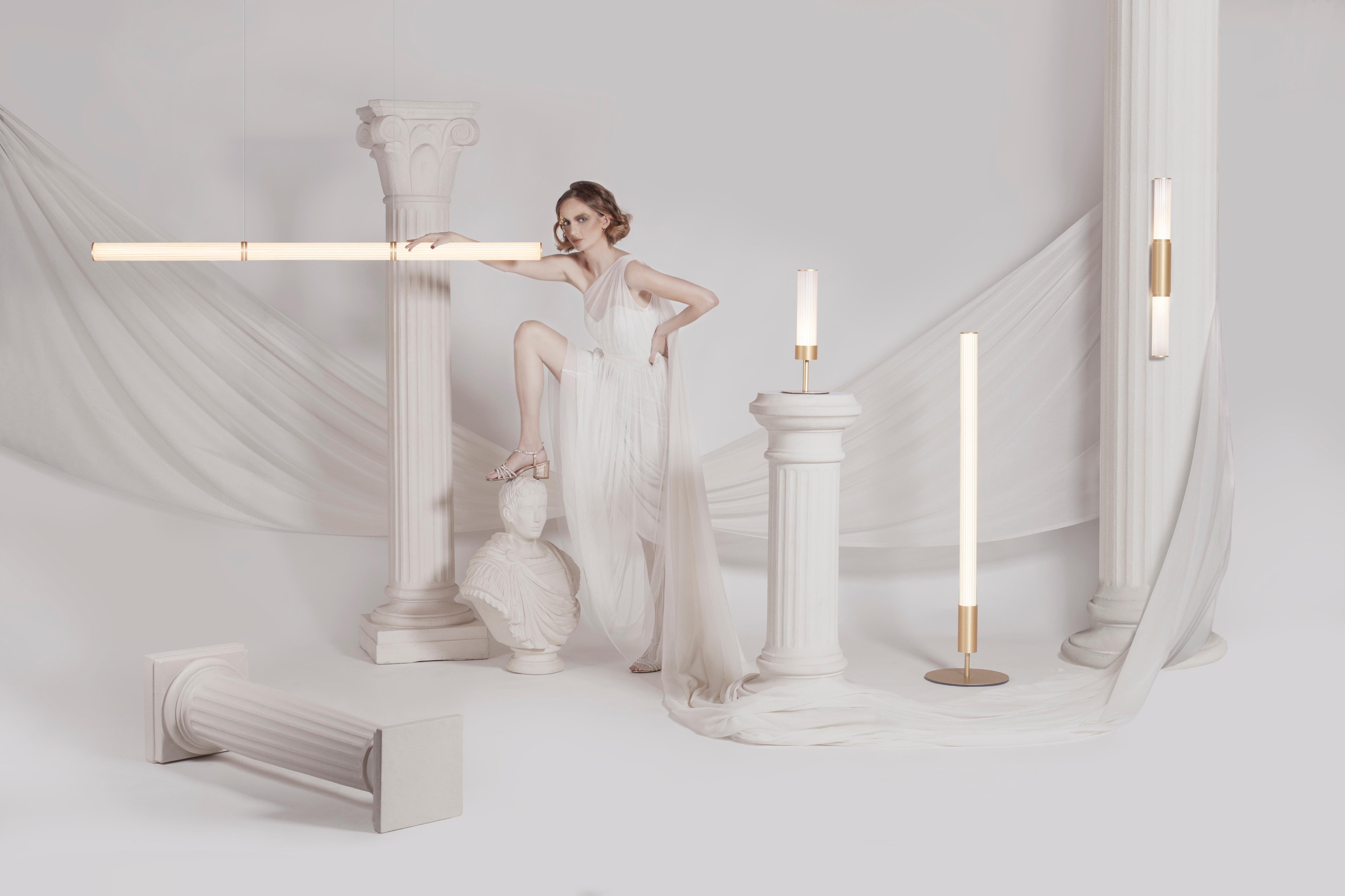 Olandese Lampada a sospensione contemporanea Pillar 150 Linear in alluminio anodizzato nero di JSPR in vendita