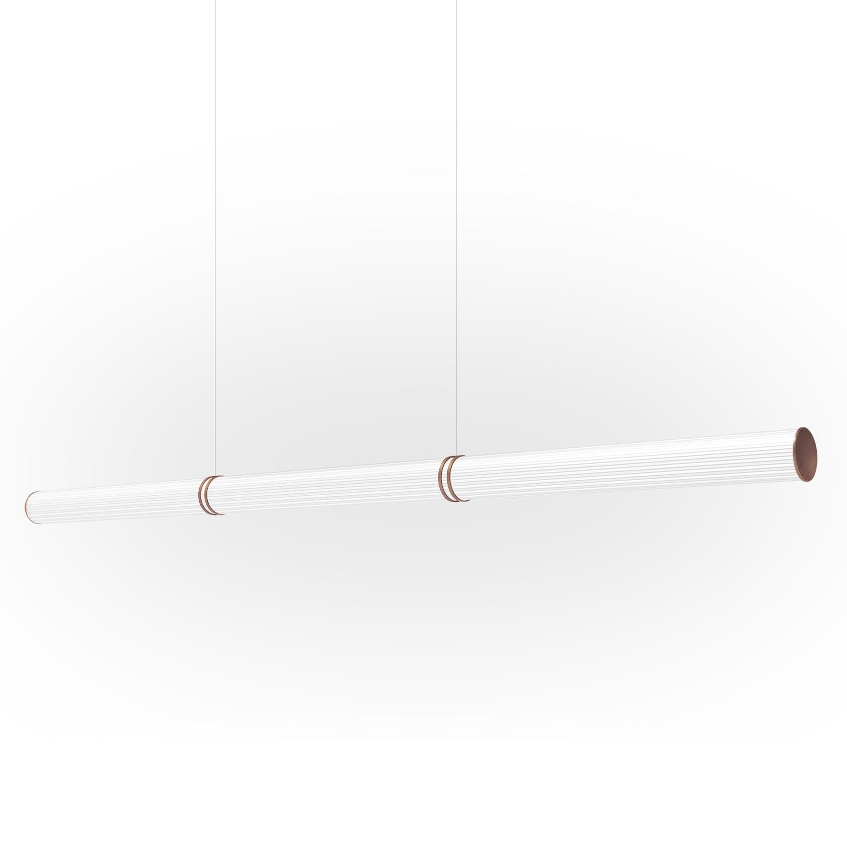 Anodizzato Lampada a sospensione contemporanea Pillar 150 Linear in alluminio anodizzato nero di JSPR in vendita