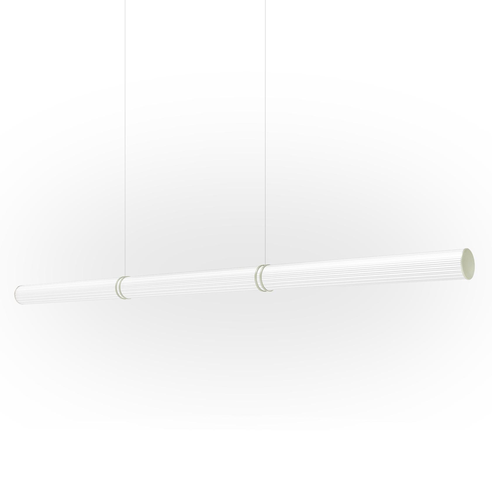 Alluminio Lampada a sospensione contemporanea Pillar 150 Linear in alluminio anodizzato nero di JSPR in vendita