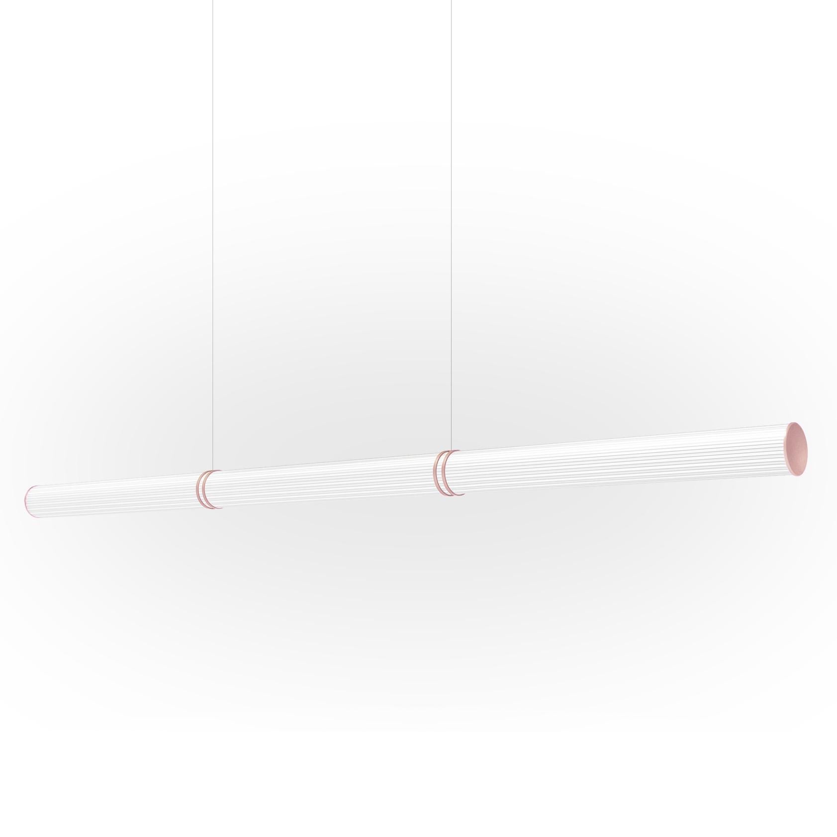 Lampada a sospensione contemporanea Pillar 150 Linear in alluminio anodizzato nero di JSPR in vendita 1