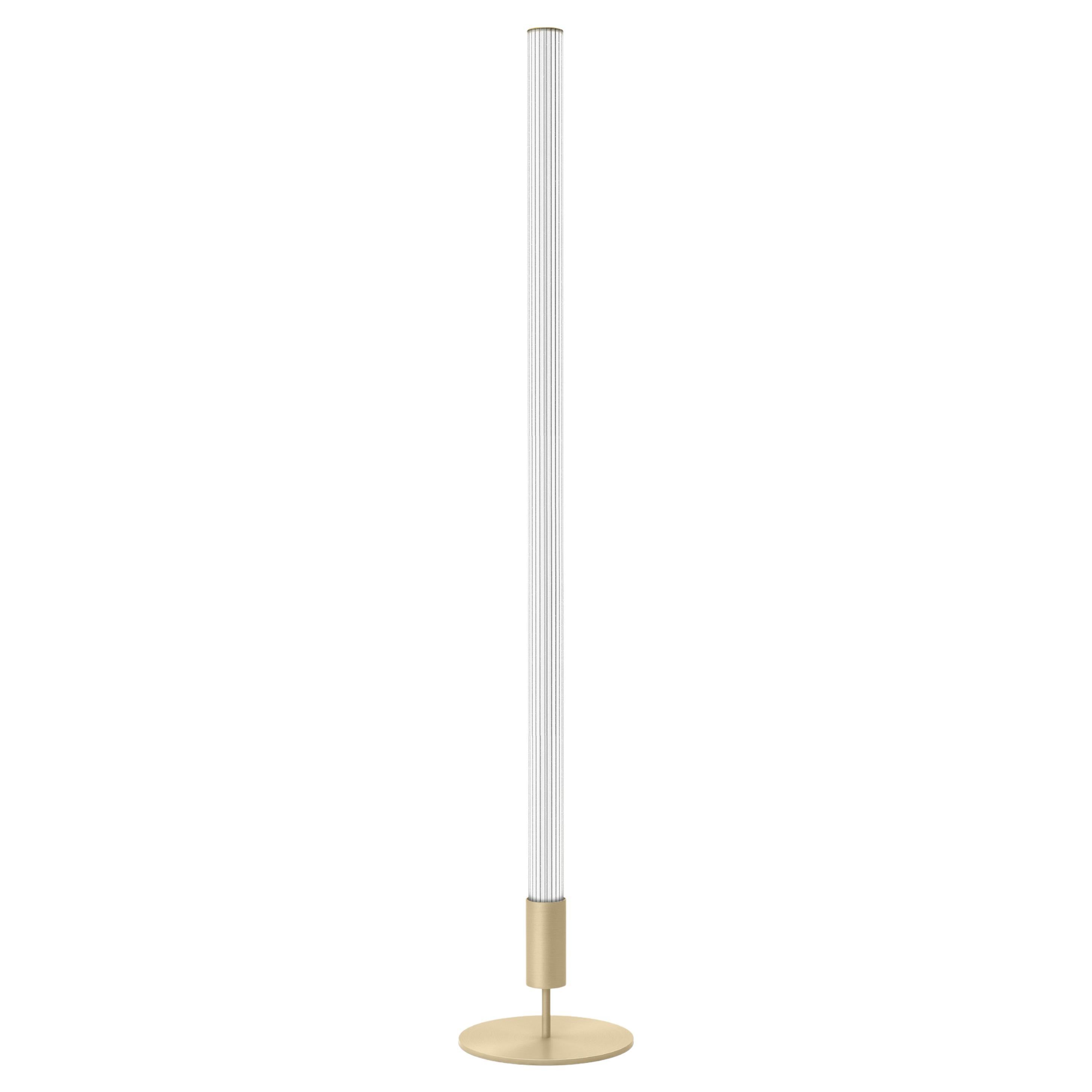 Pillar 170 Champagne Aluminum Contemporary Floor Lamp by JSPR