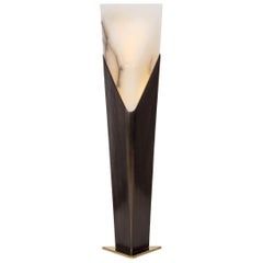 Lampe de table pilier bronze