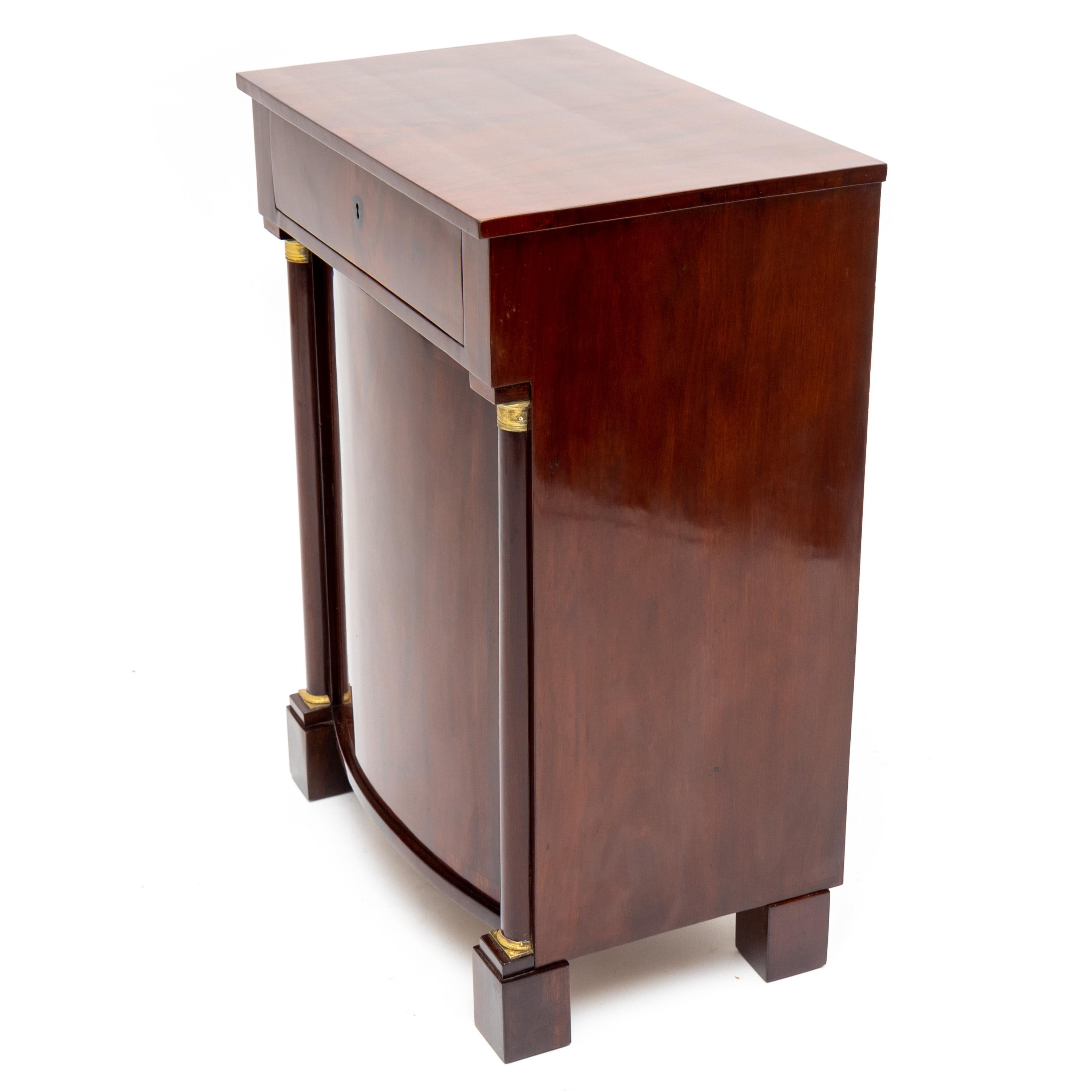 Veneer Pillar Cabinet, circa 1820 For Sale