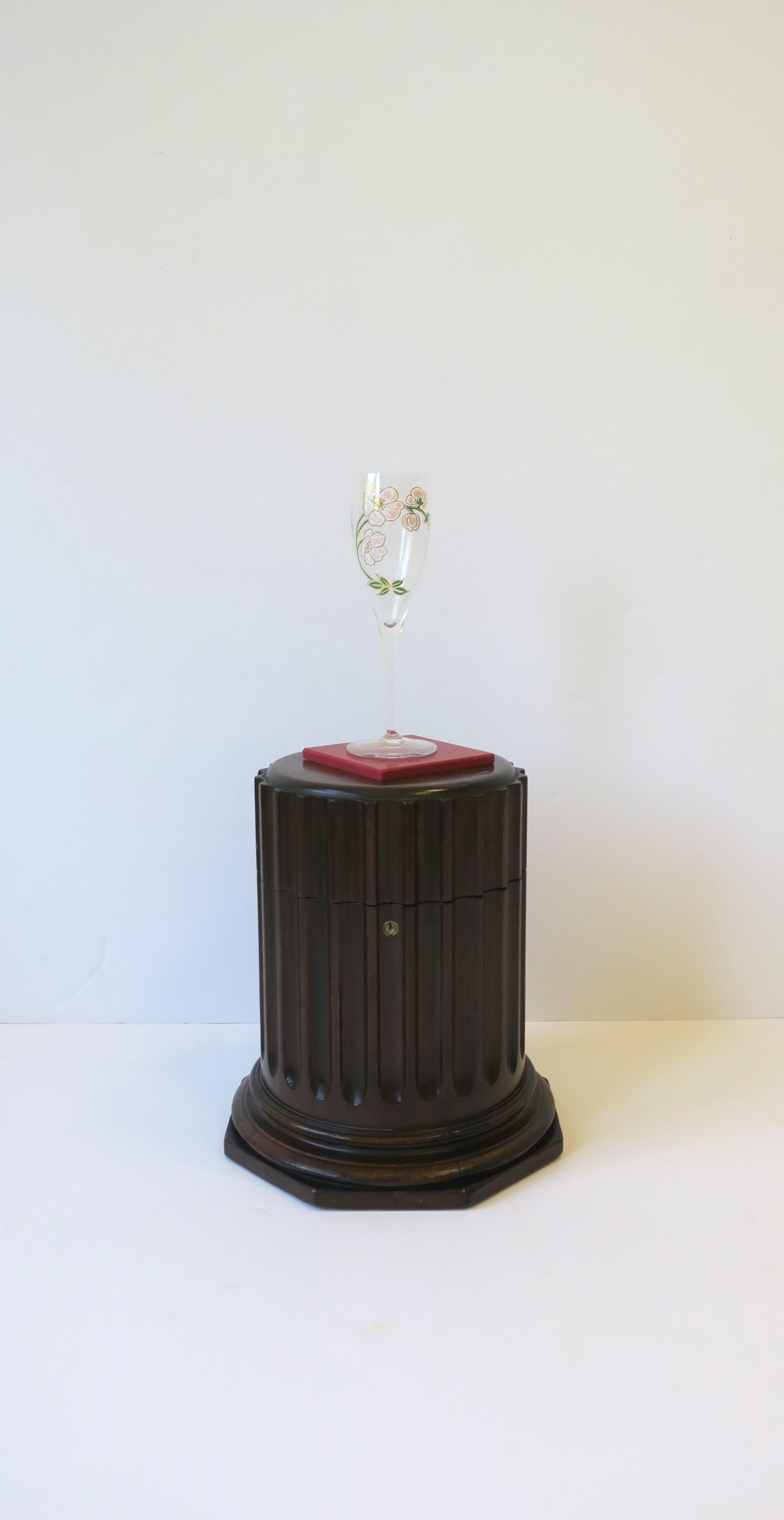 20th Century Column Pedestal Box Neoclassical Style For Sale