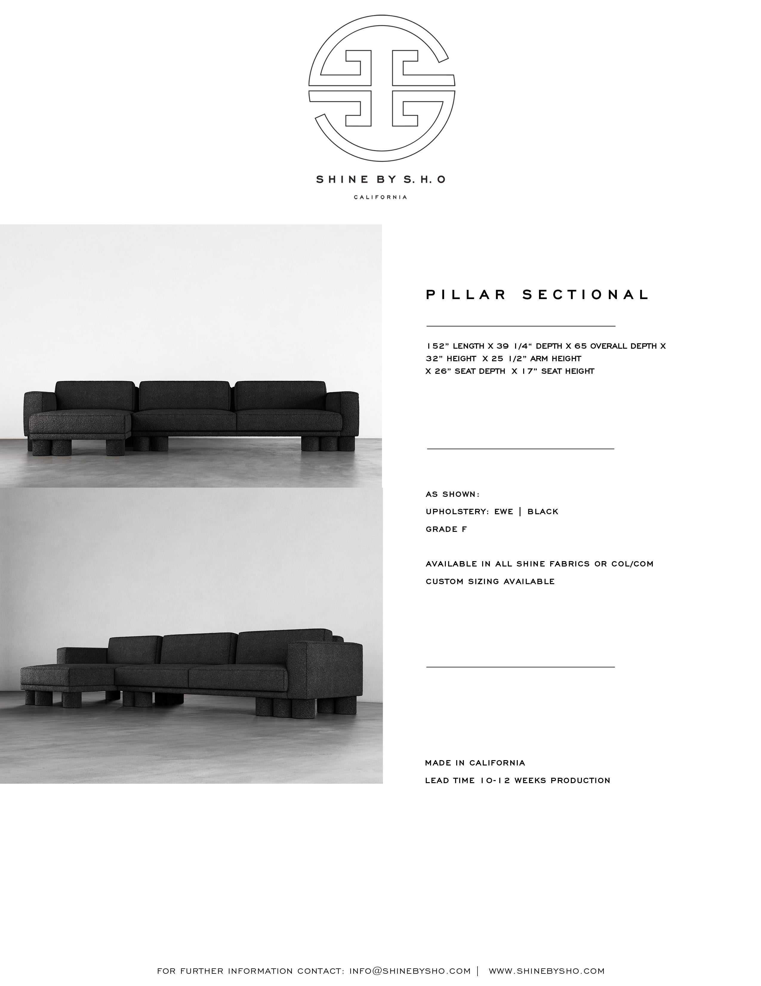PILLAR SECTIONAL – modernes Design aus schwarzem Bouclé (21. Jahrhundert und zeitgenössisch) im Angebot