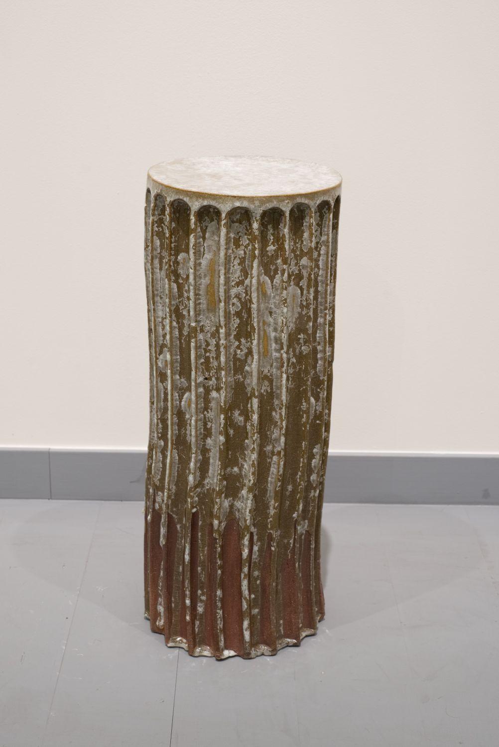 Czech Pillar Stool, Blue, Tall by Milan Pekař