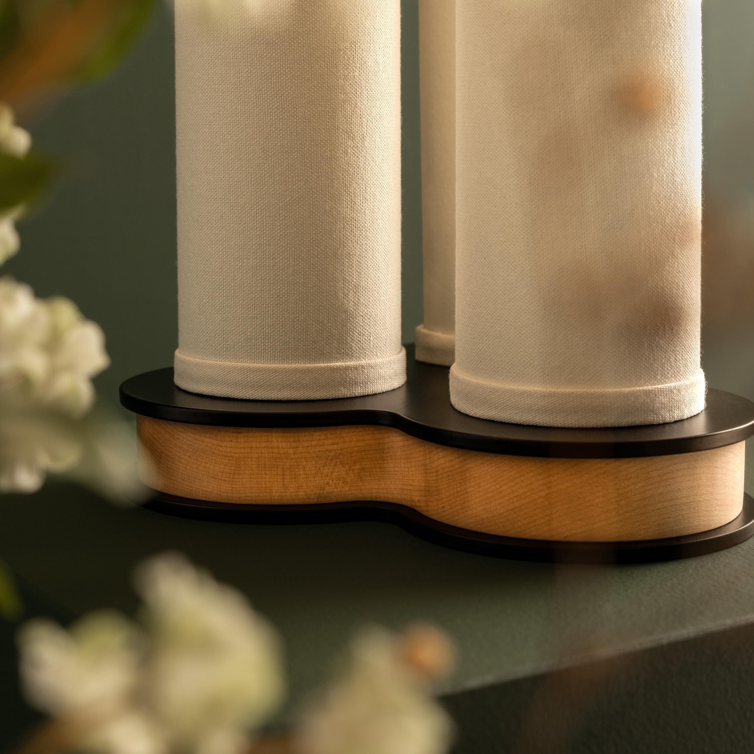American Pillaret Trio Table Lamp by Studio Dunn For Sale