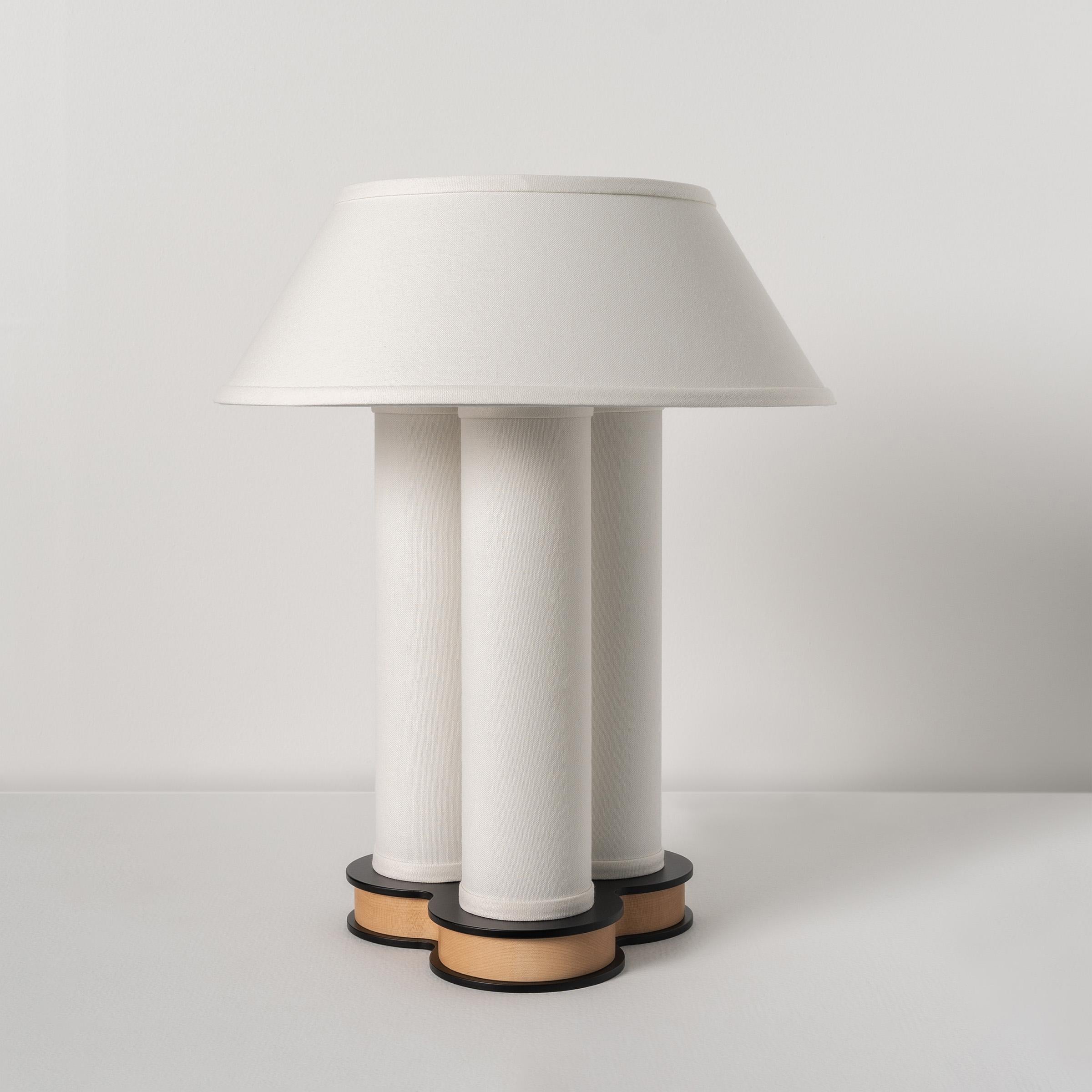 Hand-Crafted Pillaret Trio 18in Table Lamp by Studio Dunn For Sale