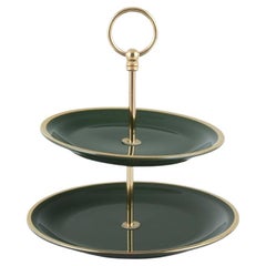 Pillivuyt, Francia. Alzata per torte/etagère in porcellana. "Greene & Greene".