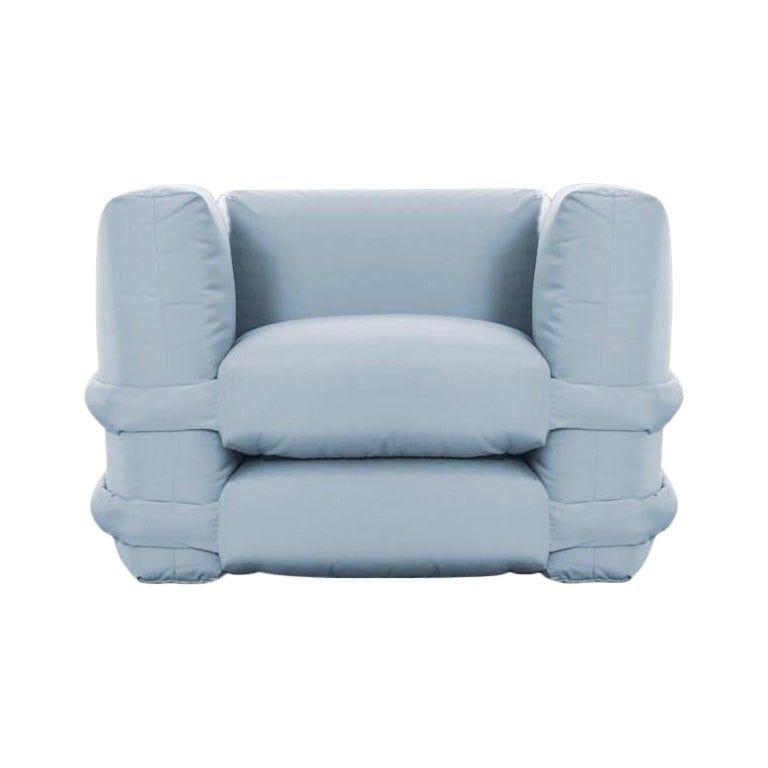 Fauteuil oreiller, par Muller Van Severen, coton, Light Blue