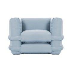 Sillón Pillow, de Muller Van Severen, Algodón, Azul claro