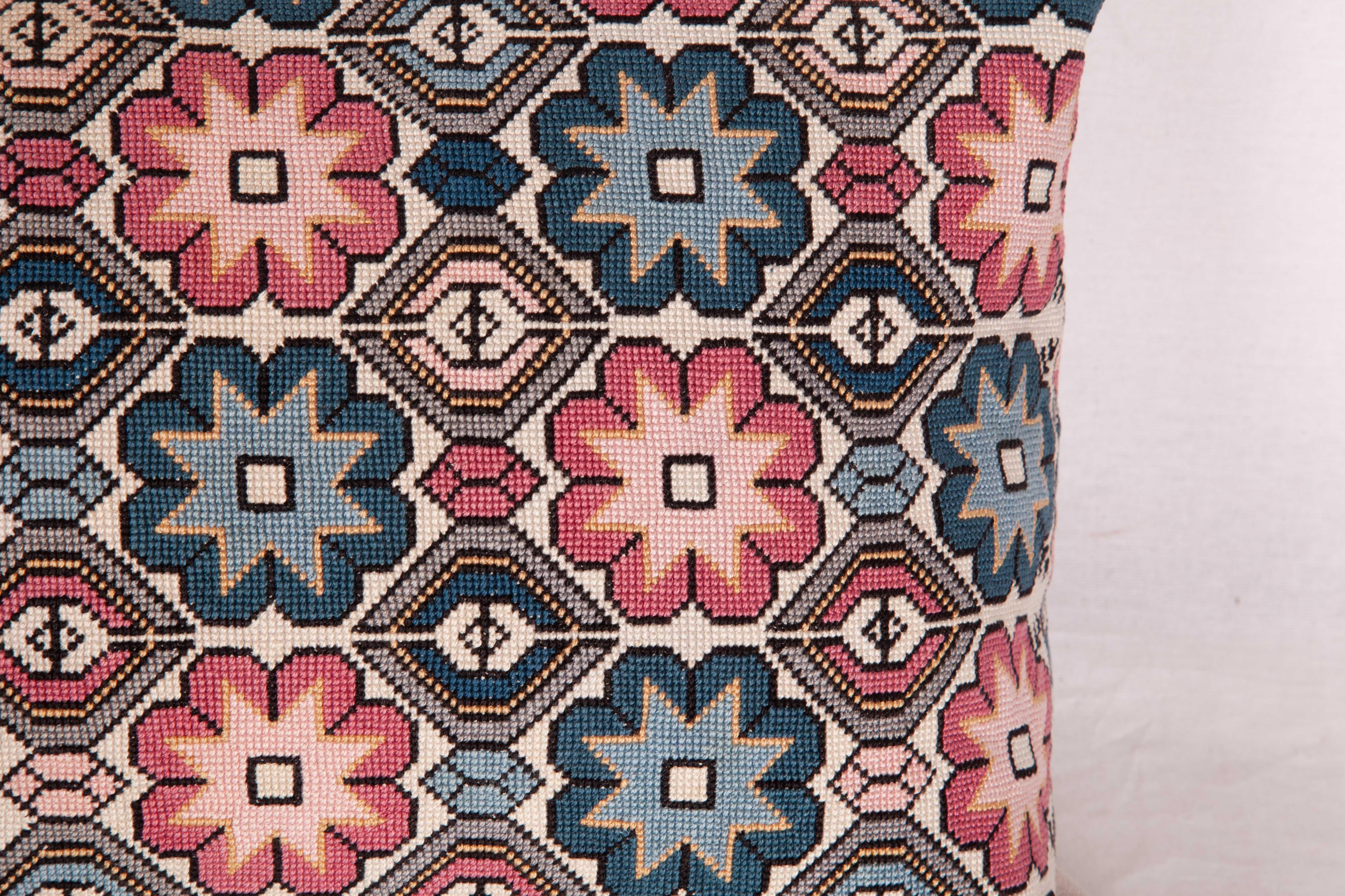 Embroidered Pillow Case Fashioned from a Bulgarian Embroidery, Early 20th Century