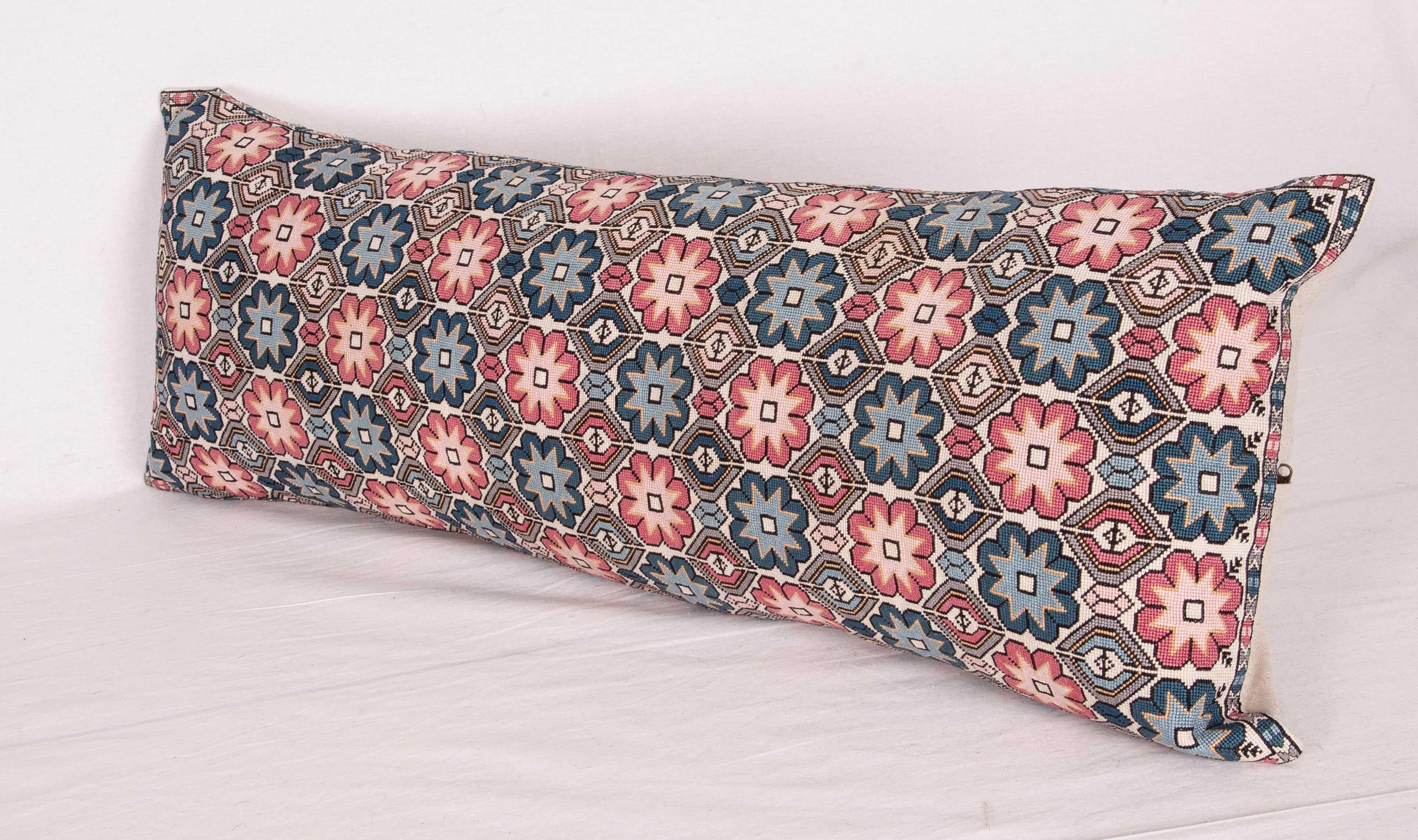 Pillow Case Fashioned from a Bulgarian Embroidery, Early 20th Century In Good Condition In Istanbul, TR