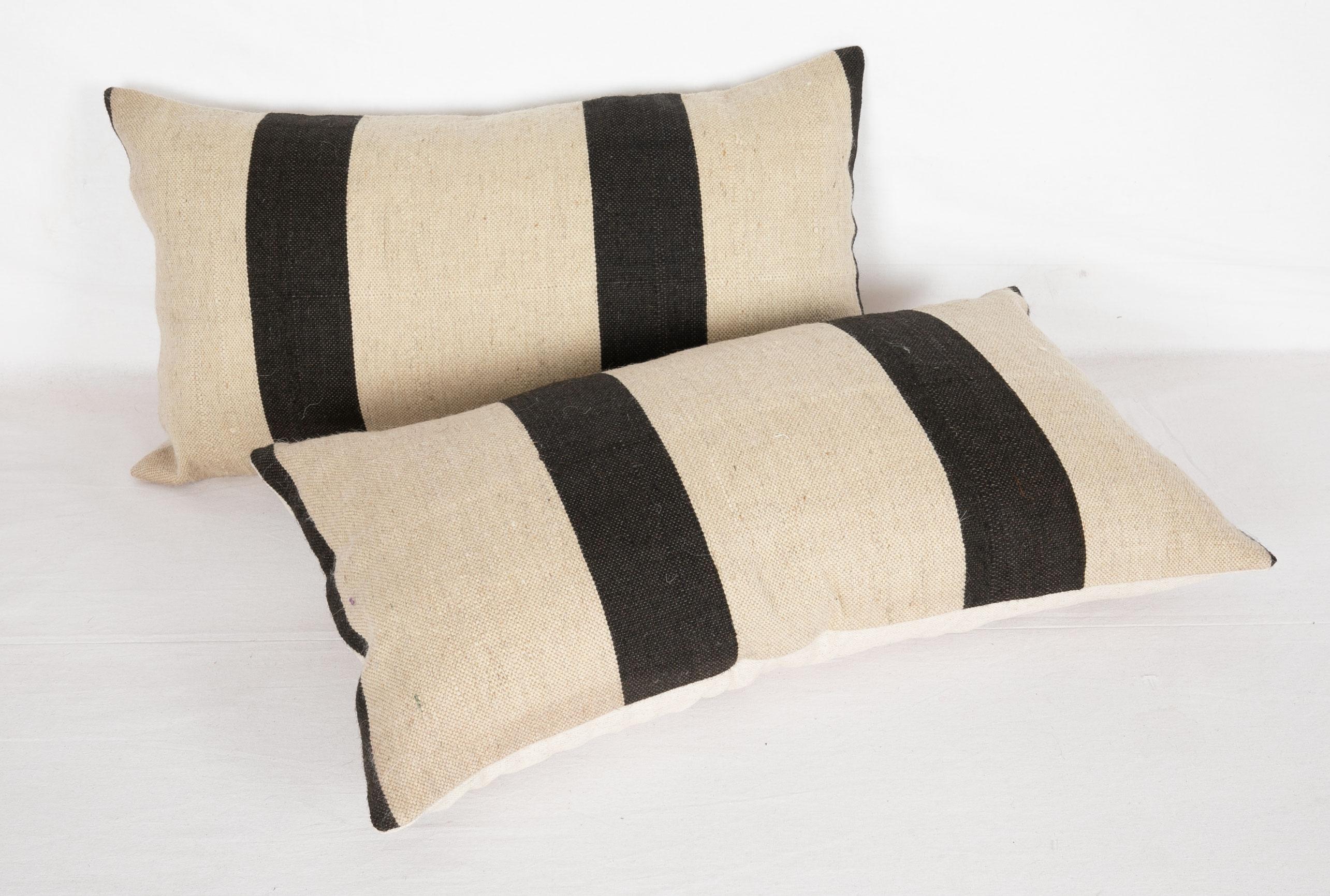 Hand-Woven Pillow Case Fashioned from a Contemporary Wool Weaving