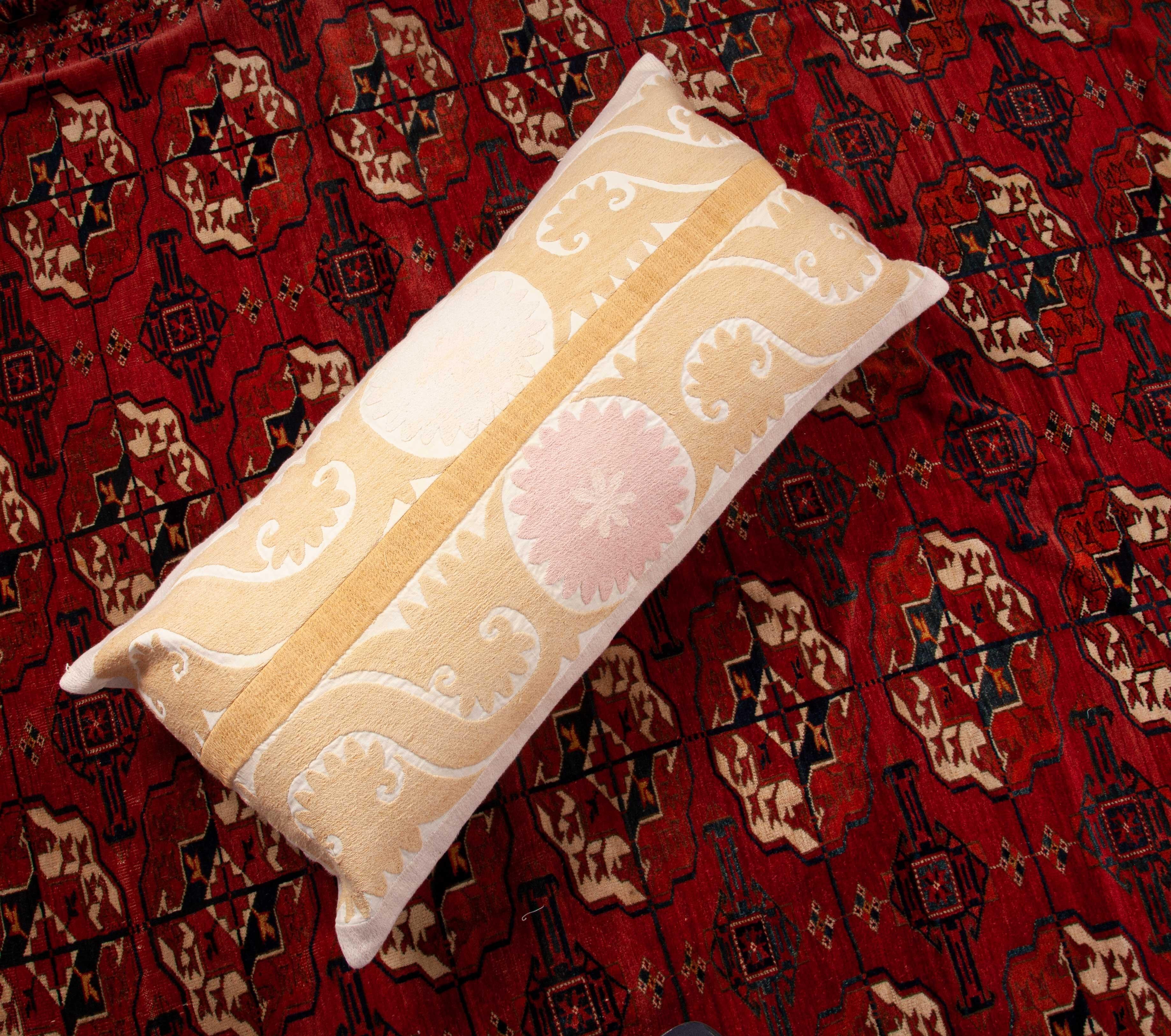Pillow Case Fashioned from a Mid-20th Century Samarkand Suzani 1