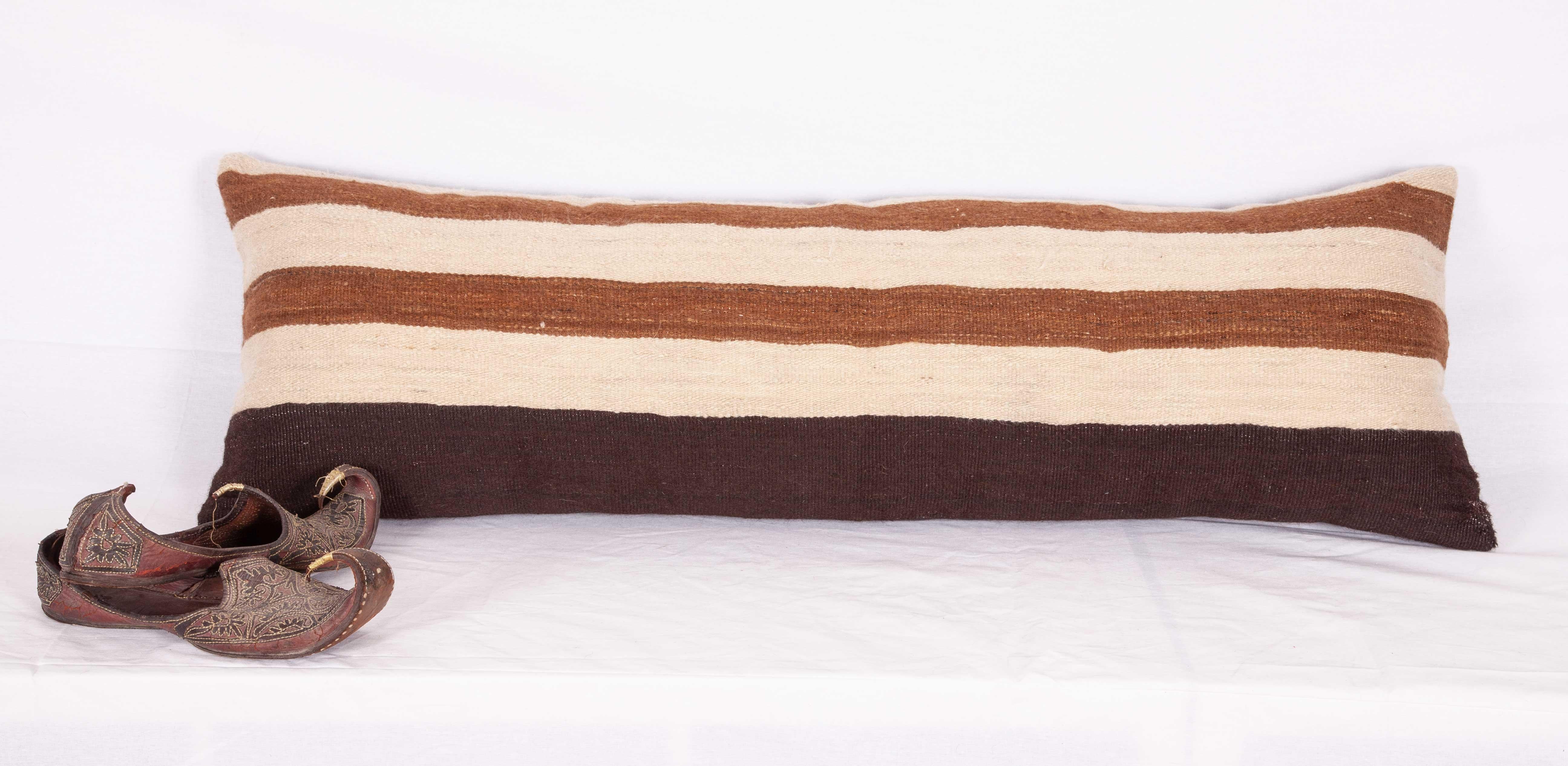 Hand-Woven Pillow Case Fashioned from a Mid-20th Century Anatolian Angora Siirt Blanket