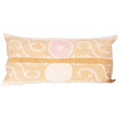 Retro Pillow Case Fashioned from a Mid-20th Century Samarkand Suzani