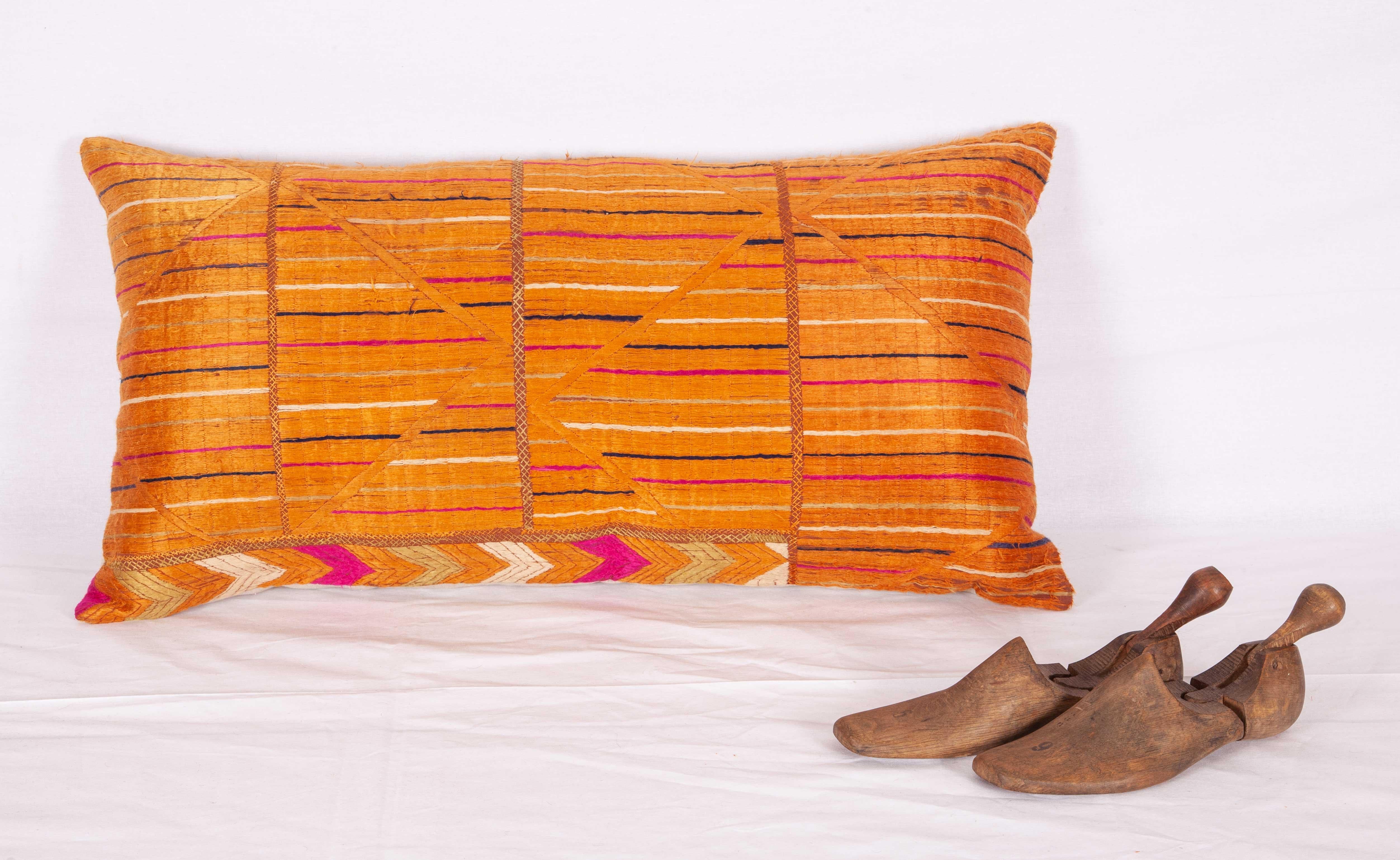 Indian Pillow Case Fashioned from a Phulkari 'Wedding Shawl' from India, 20th Century For Sale