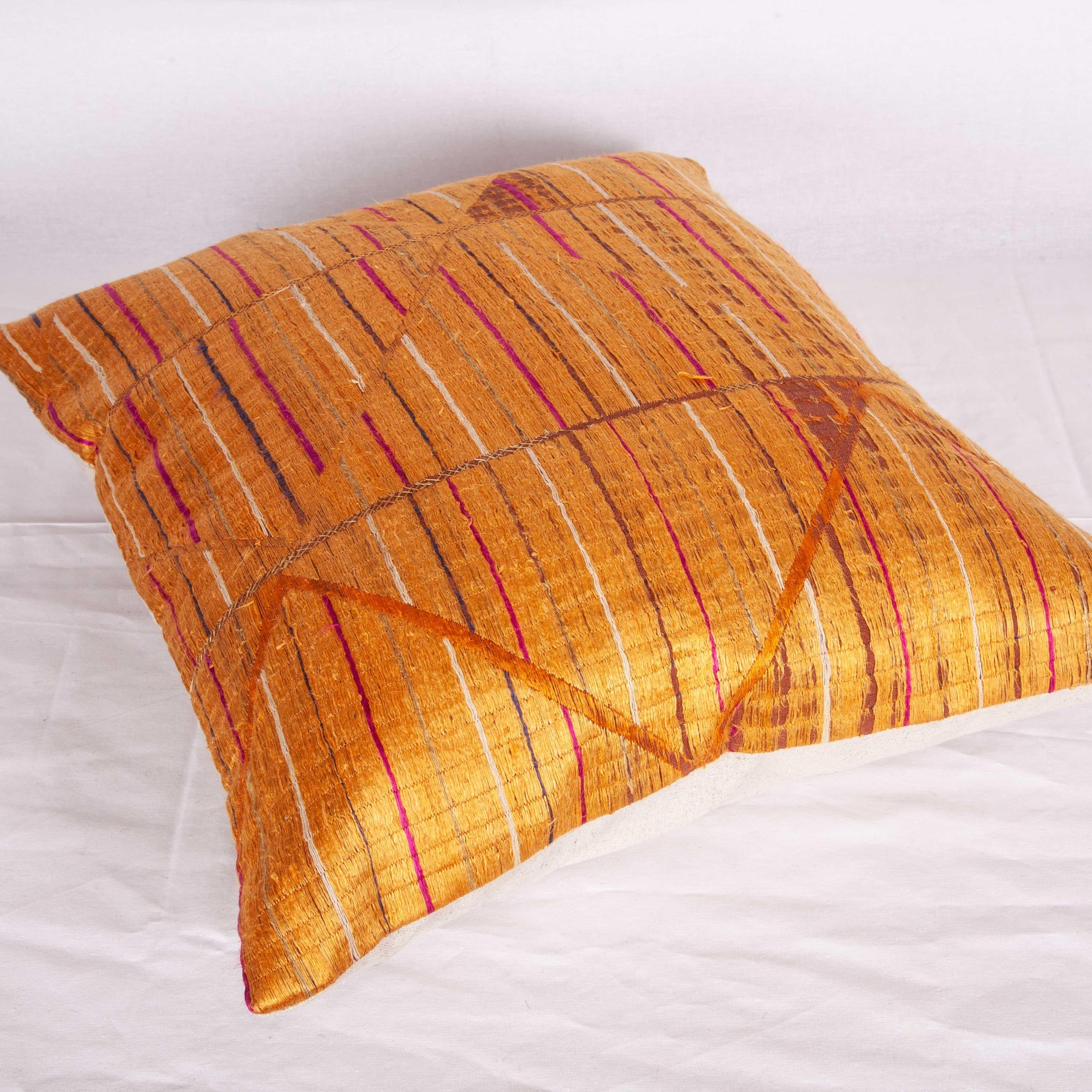 20th Century Pillow Case Fashioned from a Phulkari 'Wedding Shawl' from India For Sale