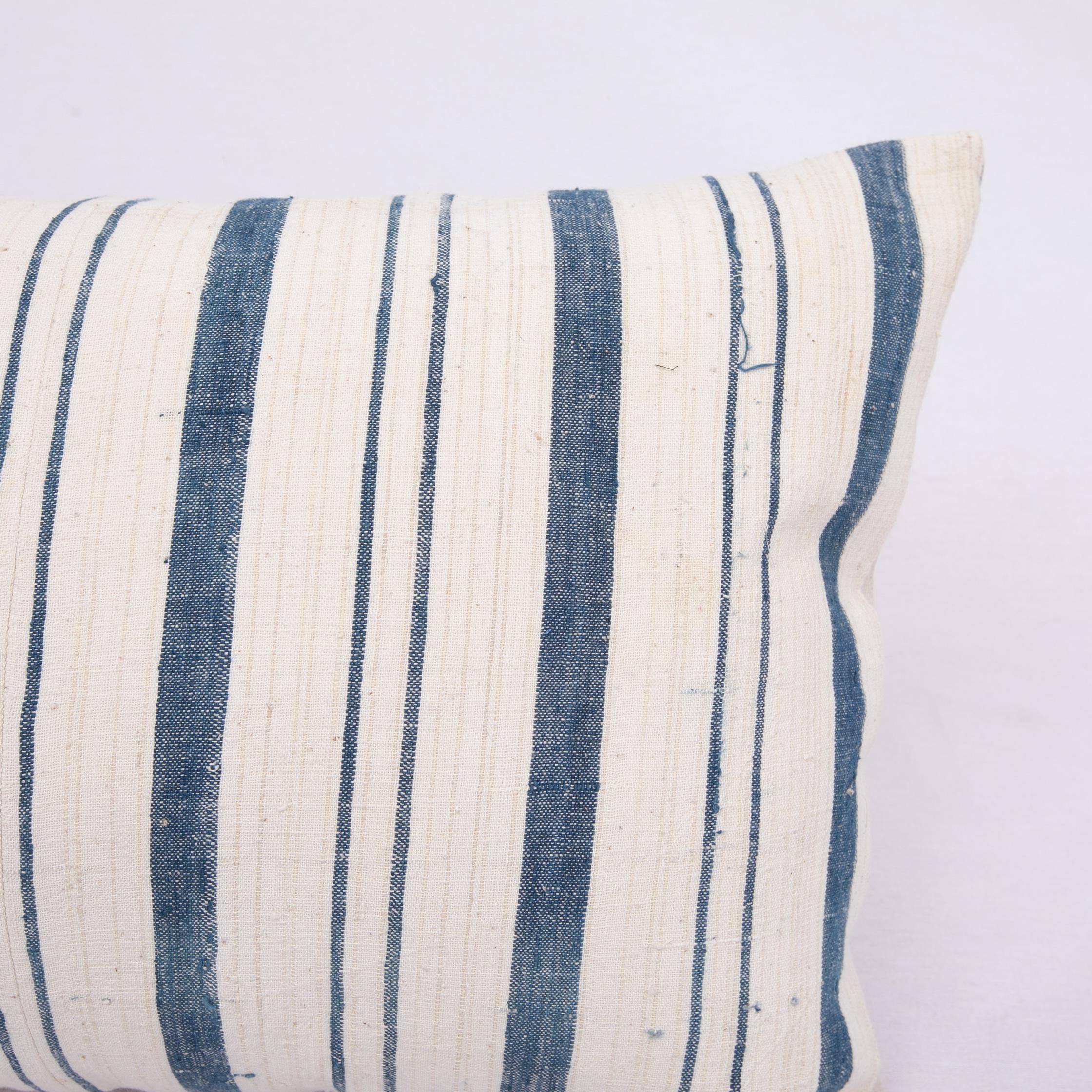 Turkish Pillow Case Fashioned from an Anatolian Vintage Cotton Fabric, 1960s For Sale