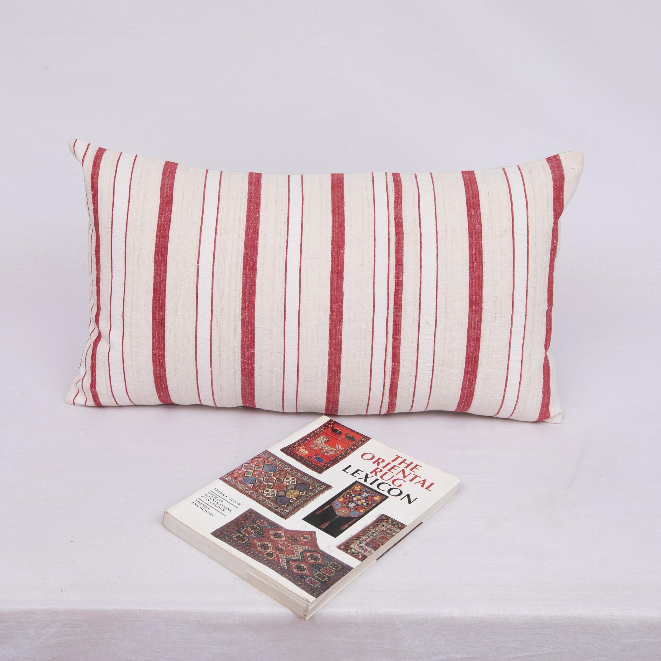 Pillow Case Fashioned from an Anatolian Vintage Cotton Fabric, 1960s In Fair Condition For Sale In Istanbul, TR