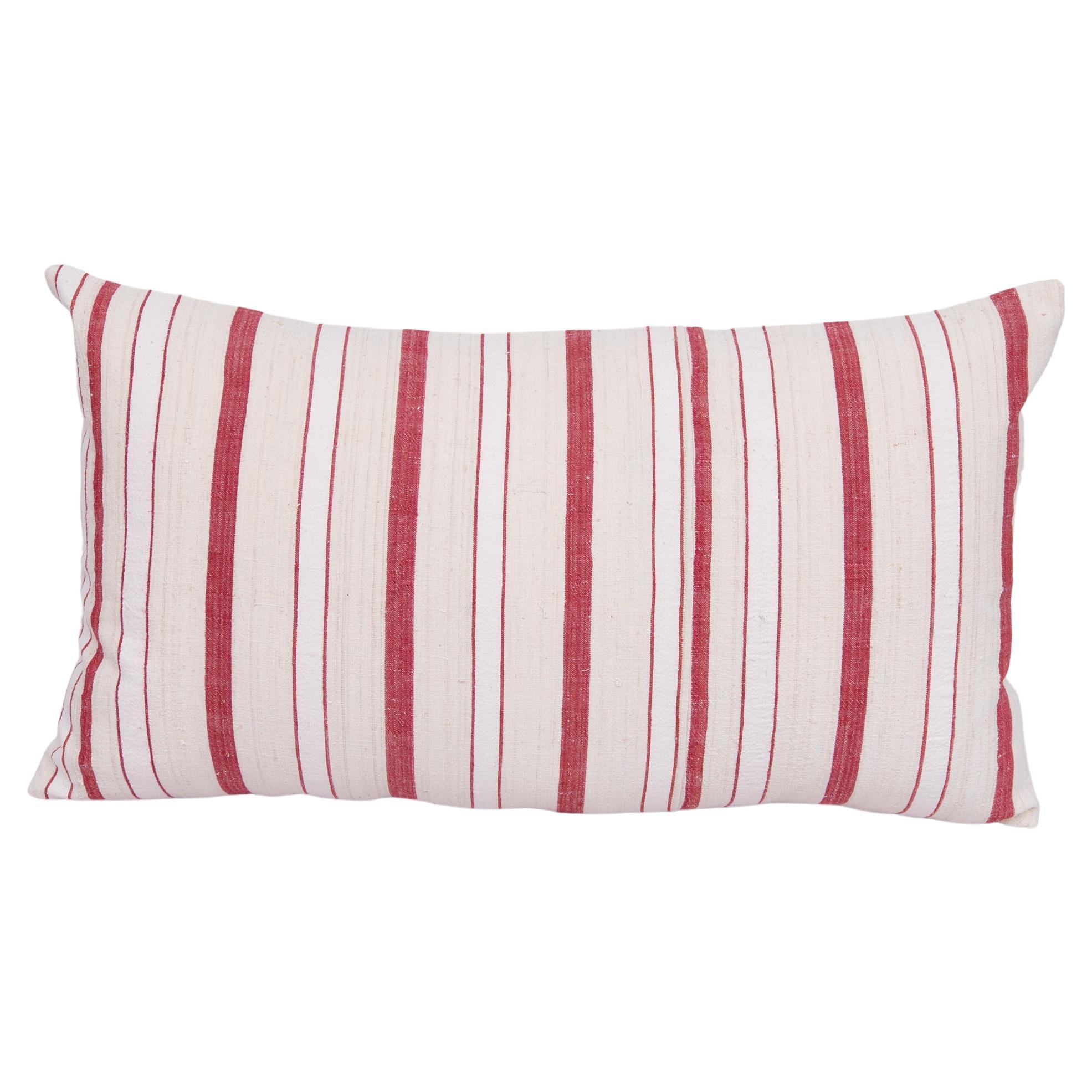 Funda de almohada confeccionada con un tejido de algodón vintage de Anatolia, años 60 en venta