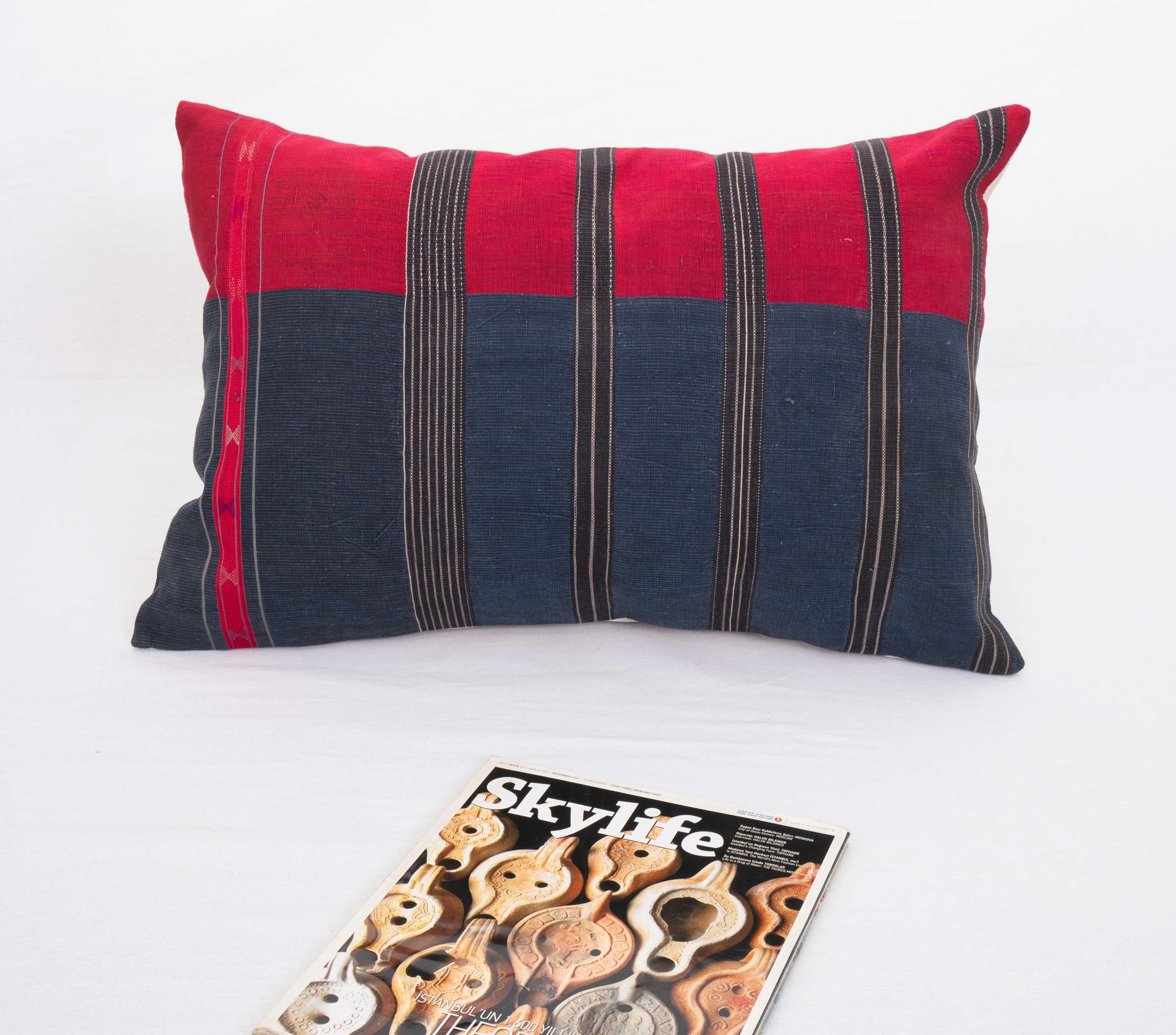 Tribal Pillow Case Made fro an Antique silk and cotton Waziri shawl,  Early 20th C.