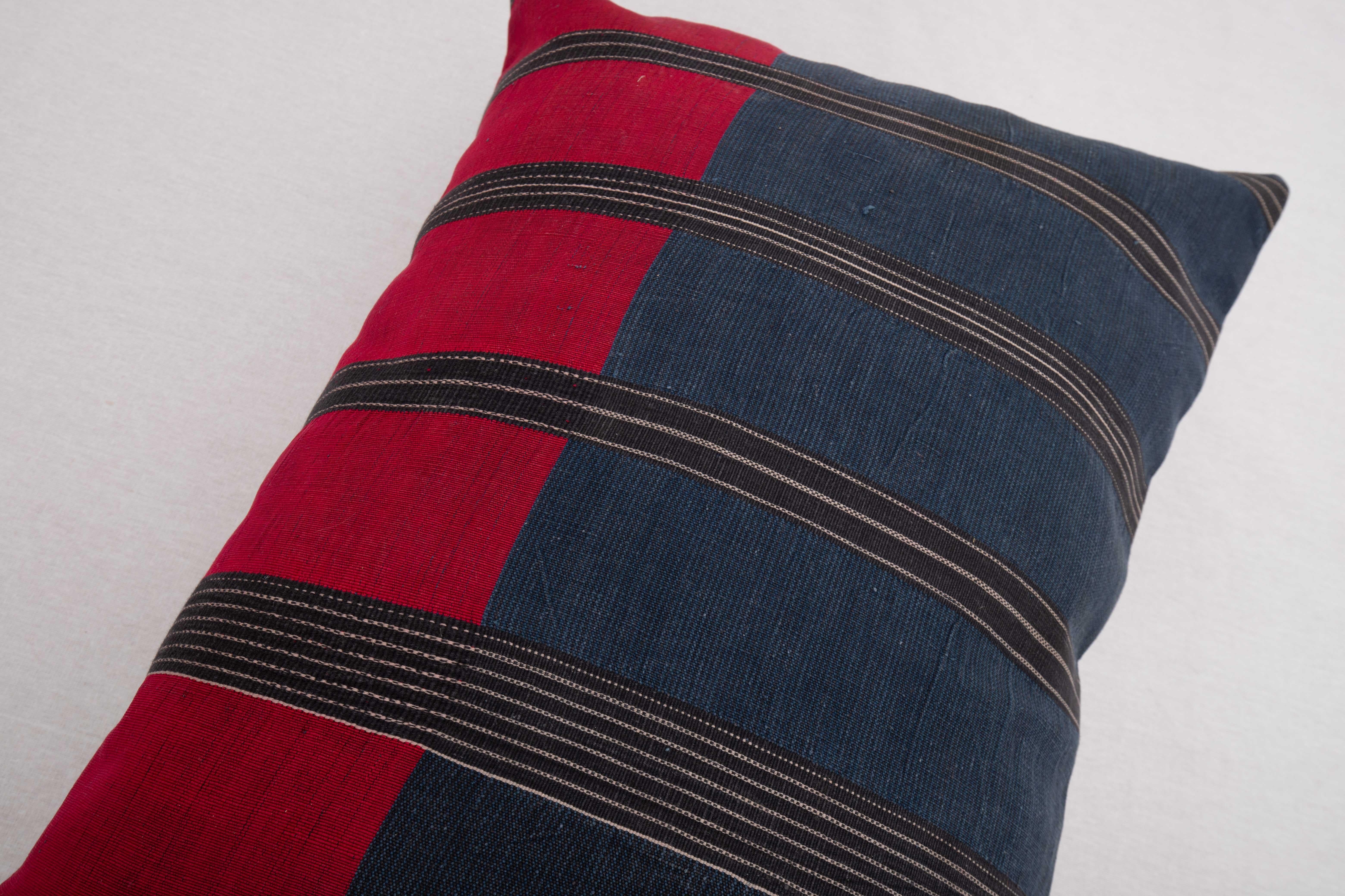 Afghan Pillow Case Made fro an Antique silk and cotton Waziri shawl,  Early 20th C.