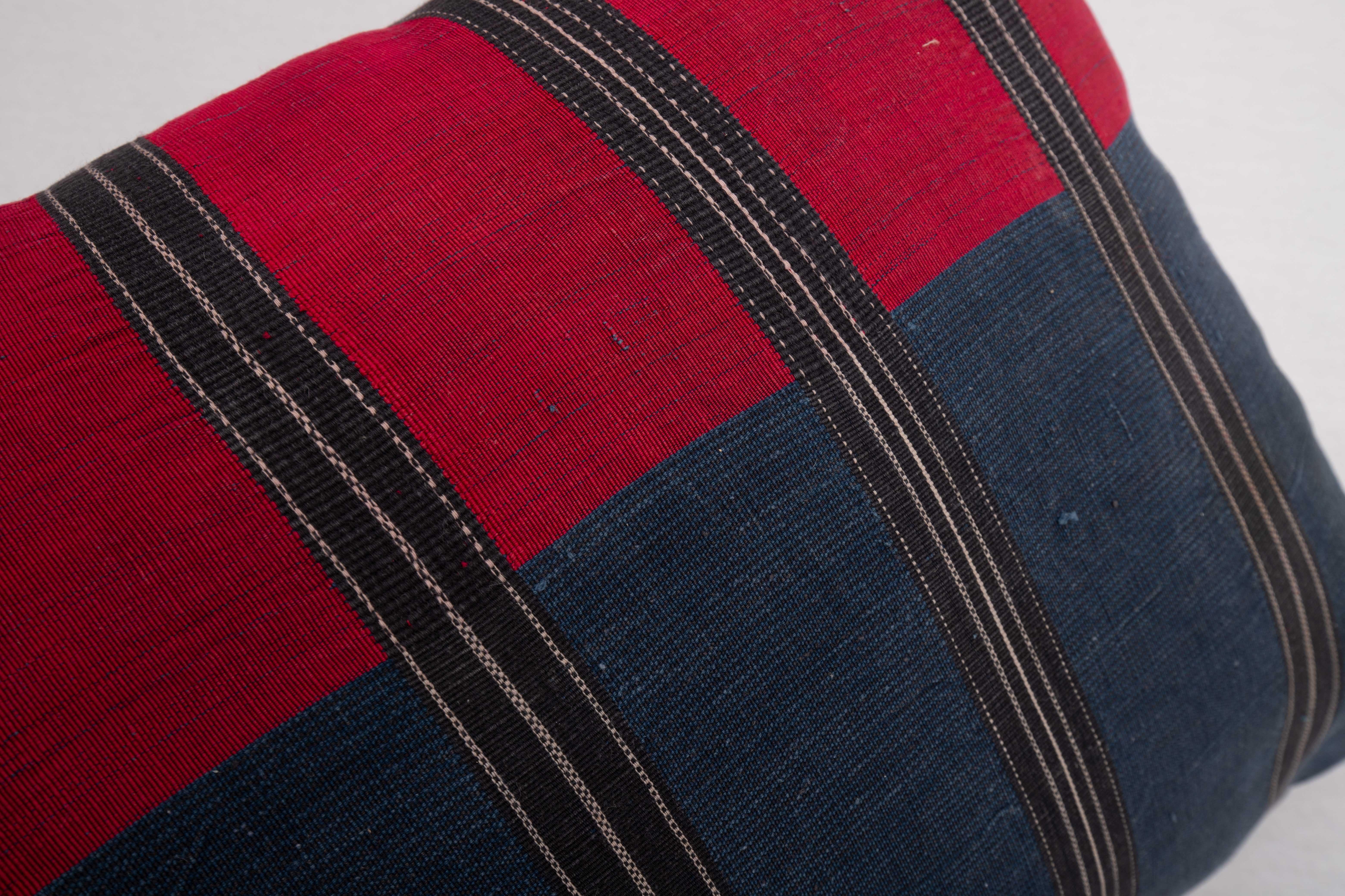 Hand-Woven Pillow Case Made fro an Antique silk and cotton Waziri shawl,  Early 20th C.