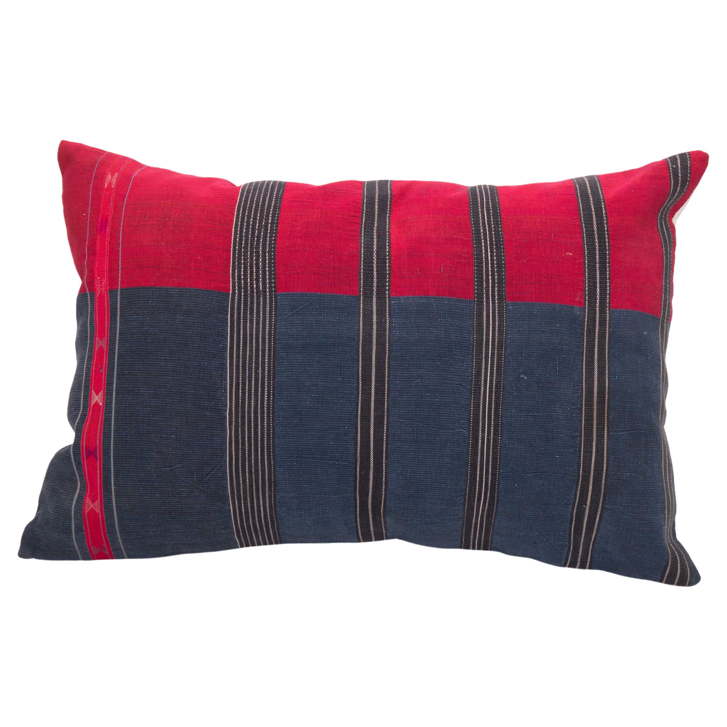 Pillow Case Made fro an Antique silk and cotton Waziri shawl,  Early 20th C.