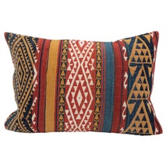 Antique Pillow Case Made from a 19th C. Uzbek Gudjeri Kilim