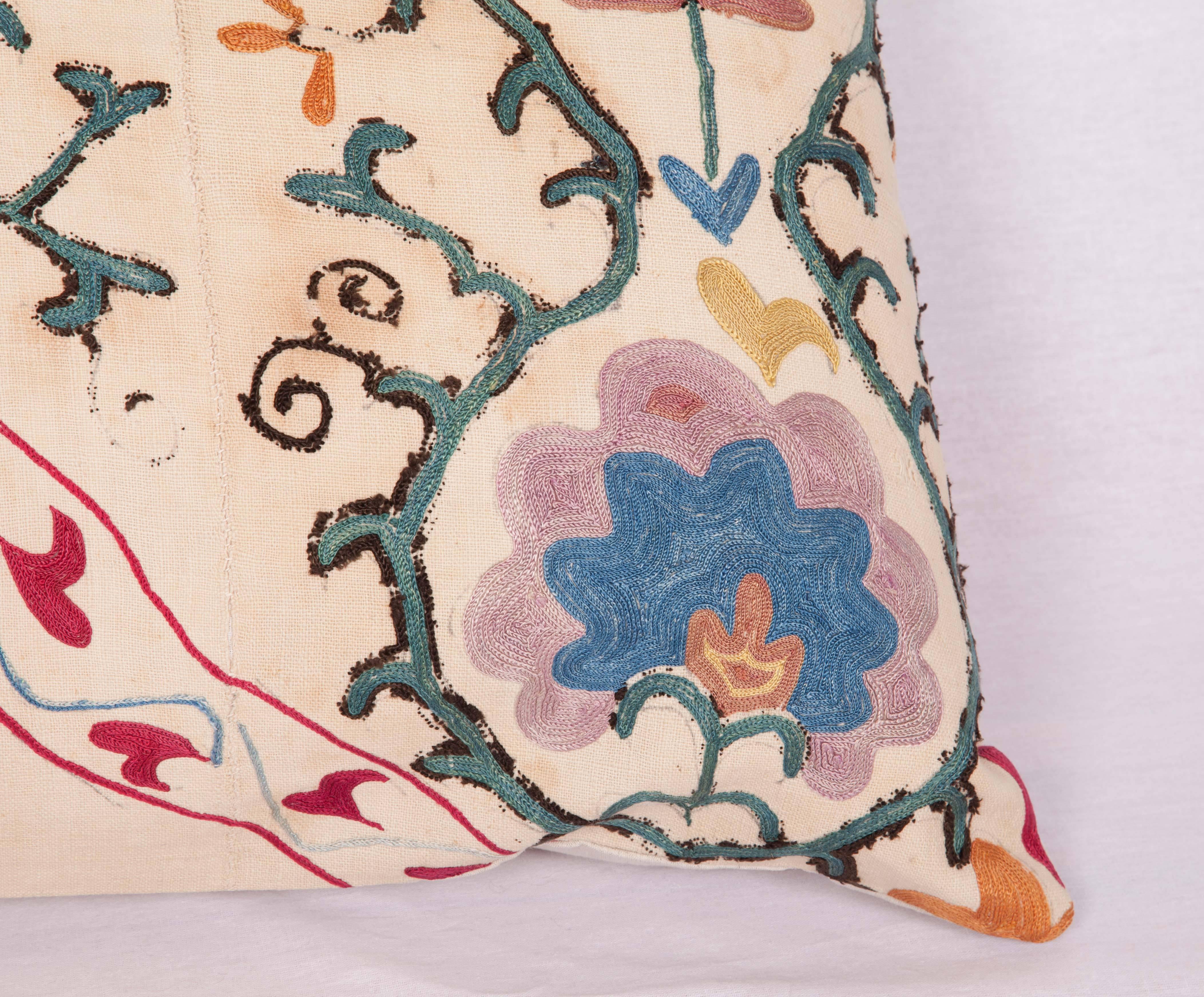 Pillow Case Made from a 19th Century Suzani from Bukhara Uzbekistan 2