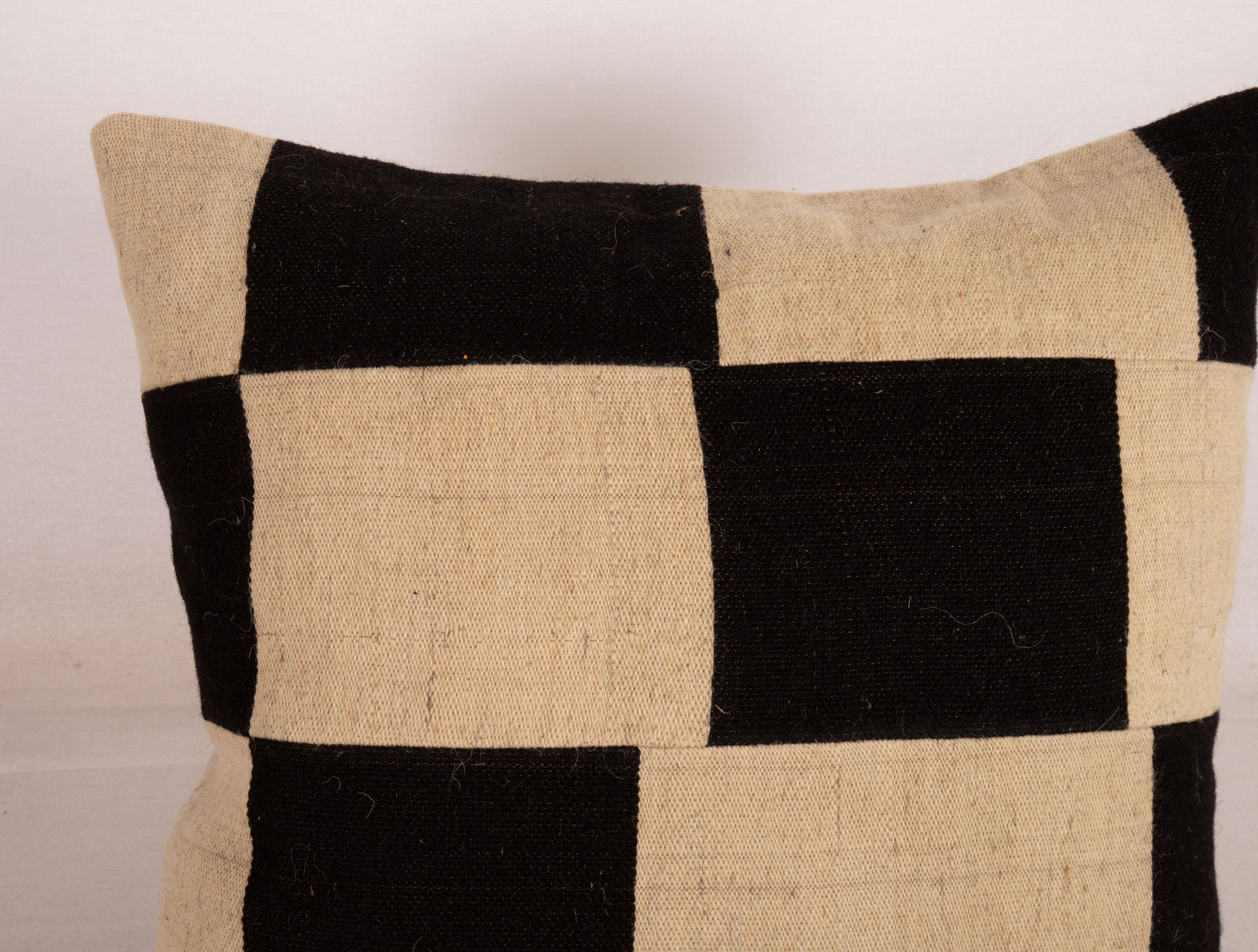 Turkish Pillow Case Made from a Contemporary Hand Loomed Wool Fabric For Sale