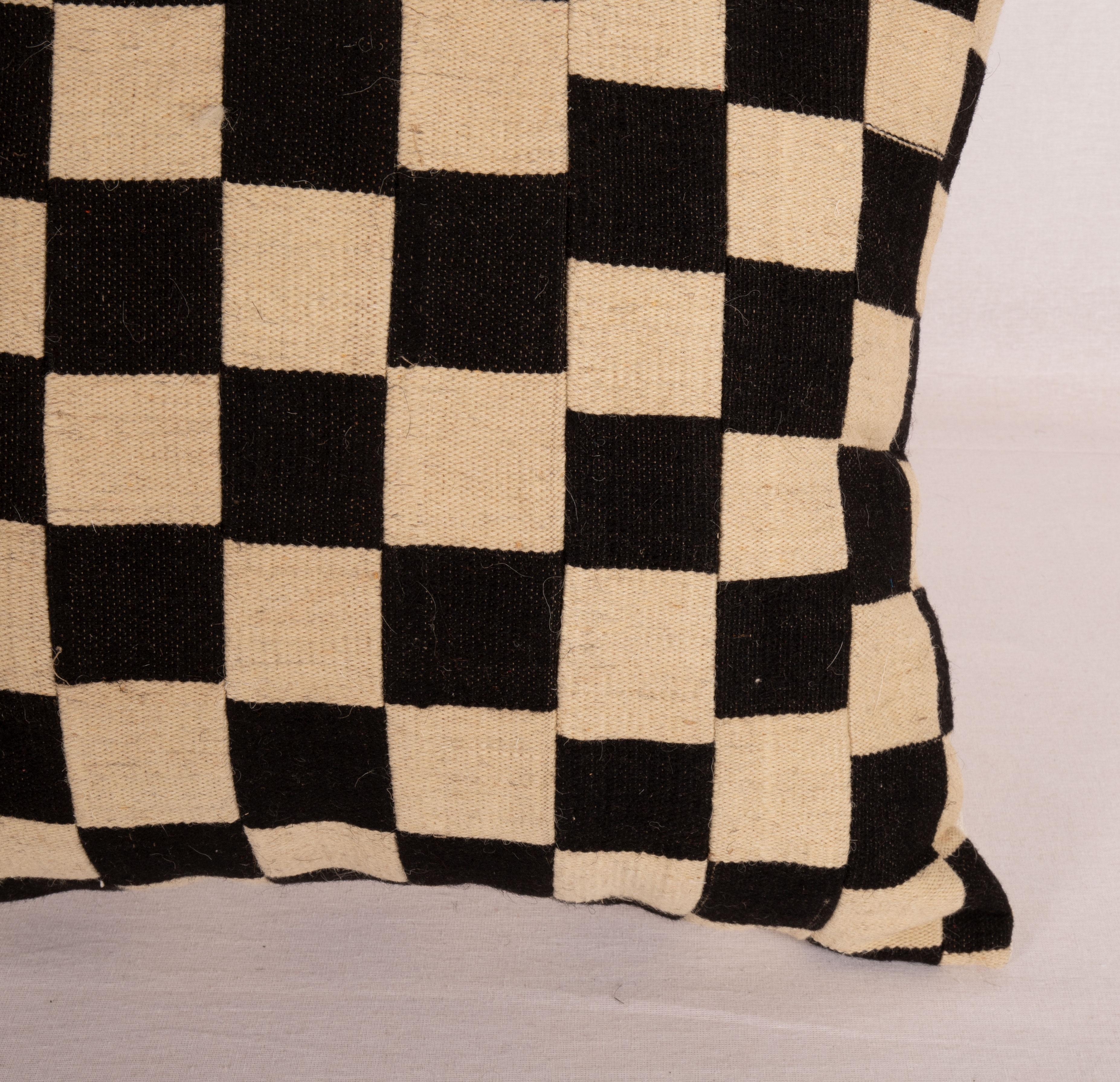 Hand-Woven Pillow Case Made from a Contemporary Hand Loomed Wool Fabric For Sale