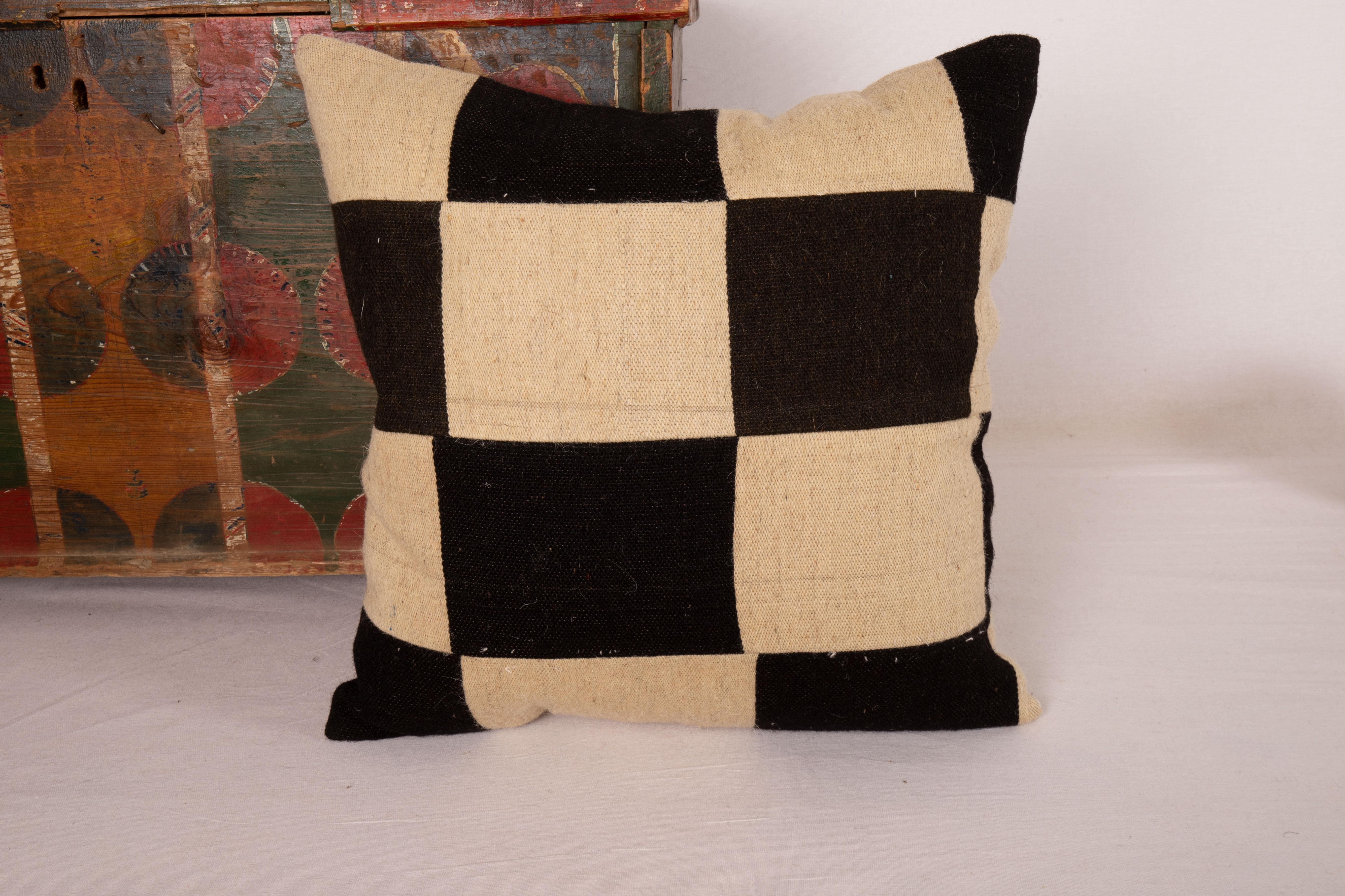 Pillow Case Made from a Contemporary Hand Loomed Wool Fabric For Sale 1