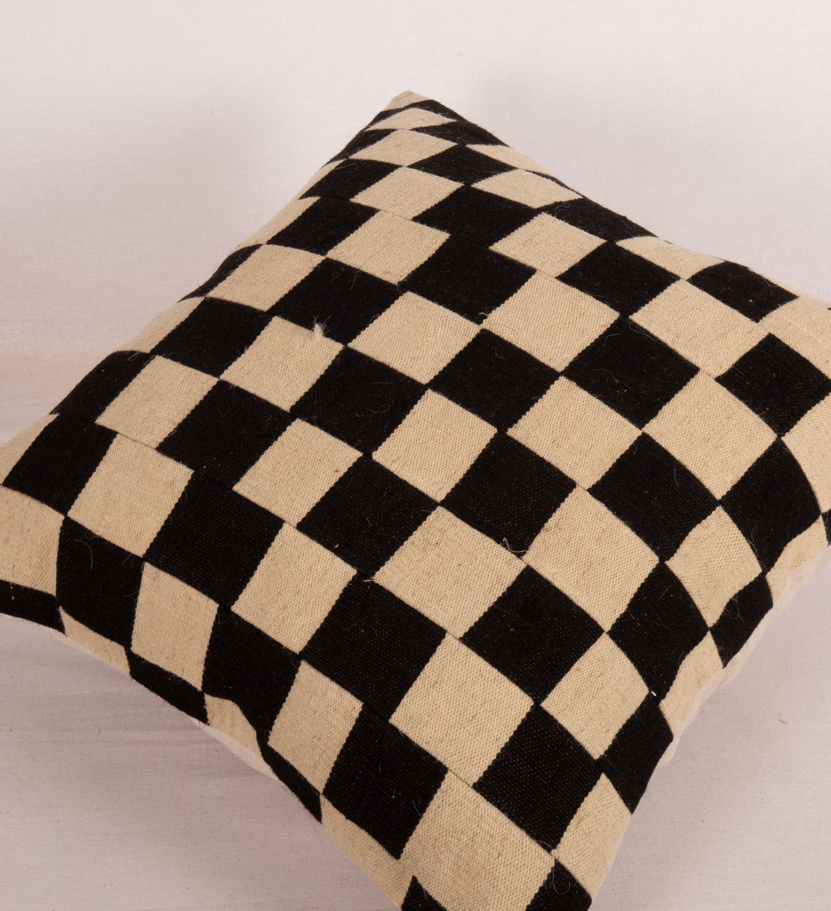 Pillow Case Made from a Contemporary Hand Loomed Wool Fabric For Sale 1